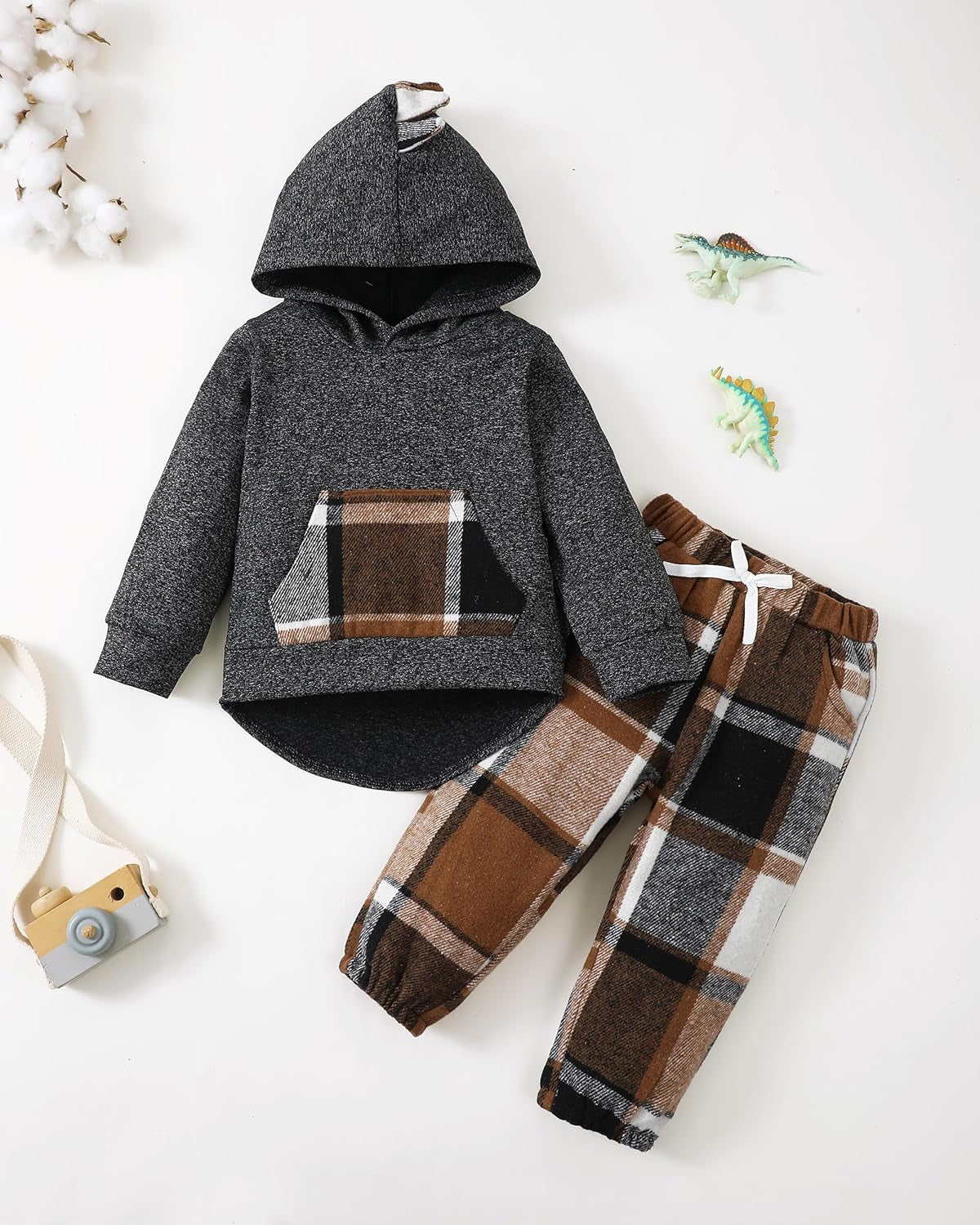 Toddler Infant Baby Boy Clothes Outfit Long Sleeve Dinosaur Hoodie Sweatshirt Fall Winter Clothes for Toddler Boy