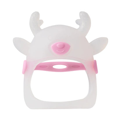 1PC Silicone Baby Teether Cartoon Deer Shape Teethering Toys Cute Baby Toys Soft Baby Care Utensils Anti-Eating Baby Items