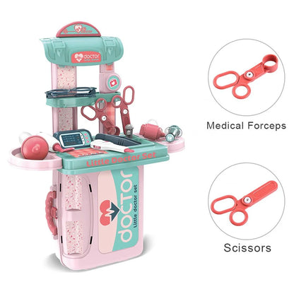 20 Pcs Toy Medical Kit for Kids Play Doctor Kit Kid Toy Set Playing Tool Set Medical Playing Kit with Portable Storage Case