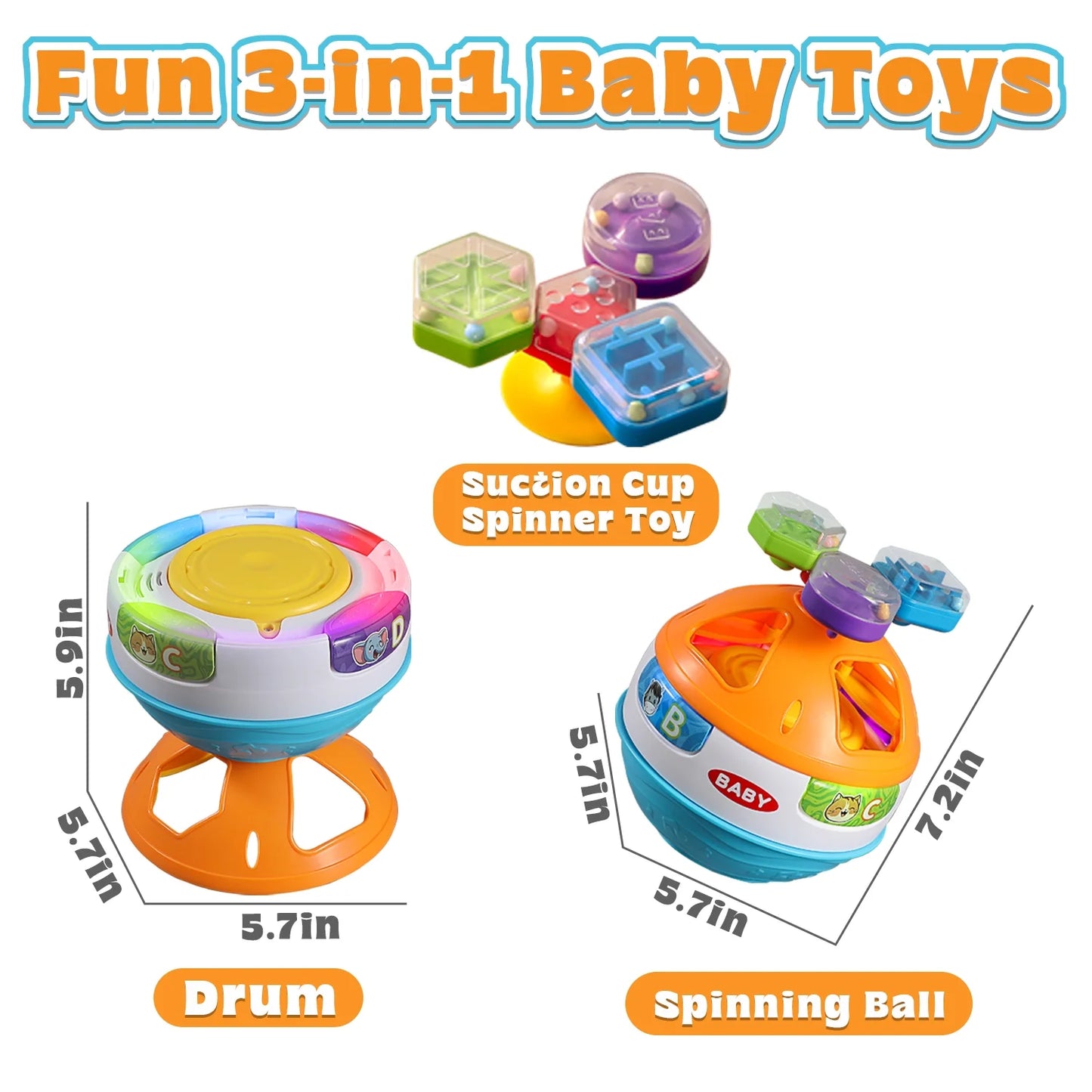 Baby Toys 6-12 Months, Toddler Toys 1-3 for Girls Boys, Baby Learn Walk Crawling Toys