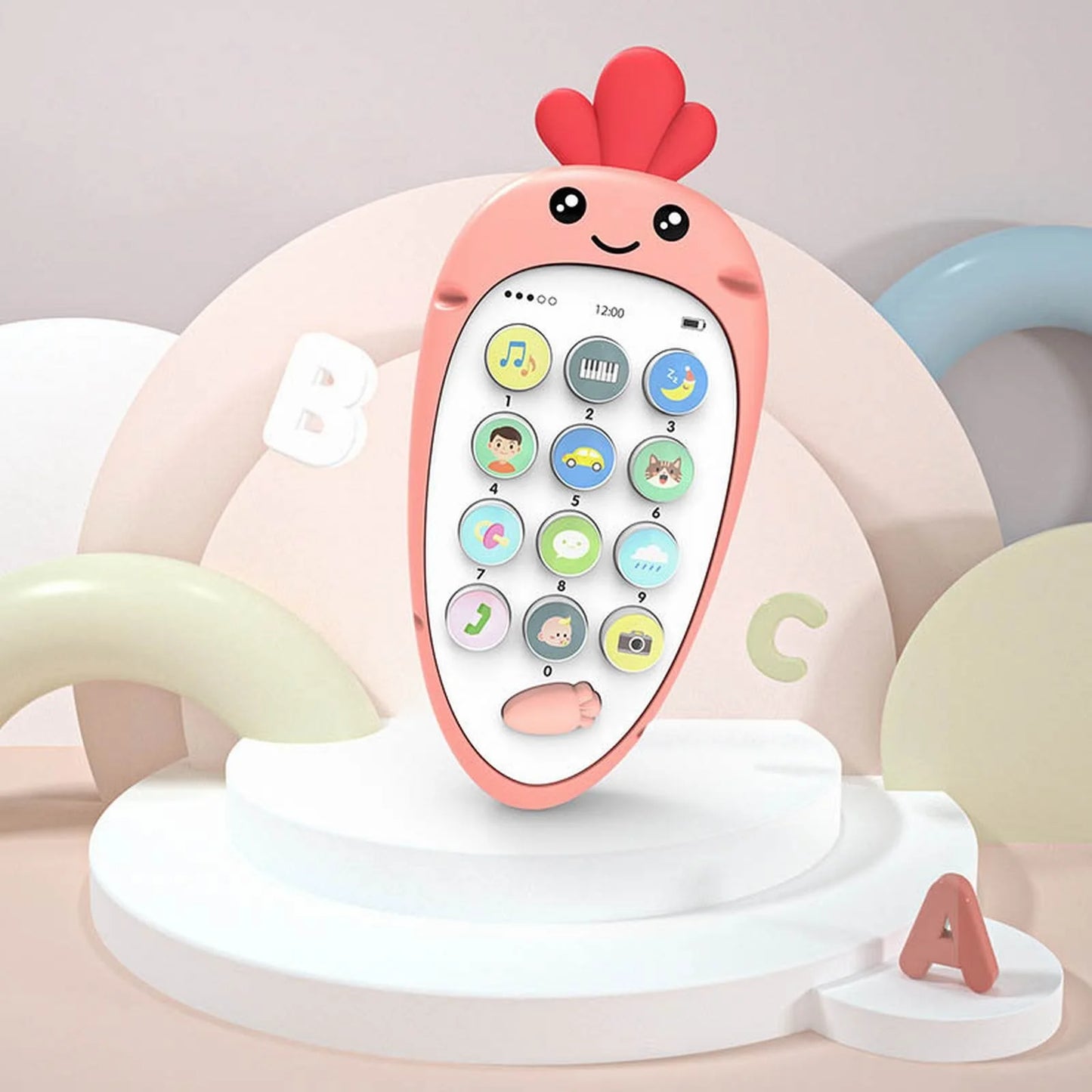 Baby Cell Phone Toy Sensory Learning Toys with 12 Functions Baby Toys 6 to 12 Months Multi Sound Effects Toys for 1 Year Old Boy Teething Toys for Babies Toys Baby Boy Gifts