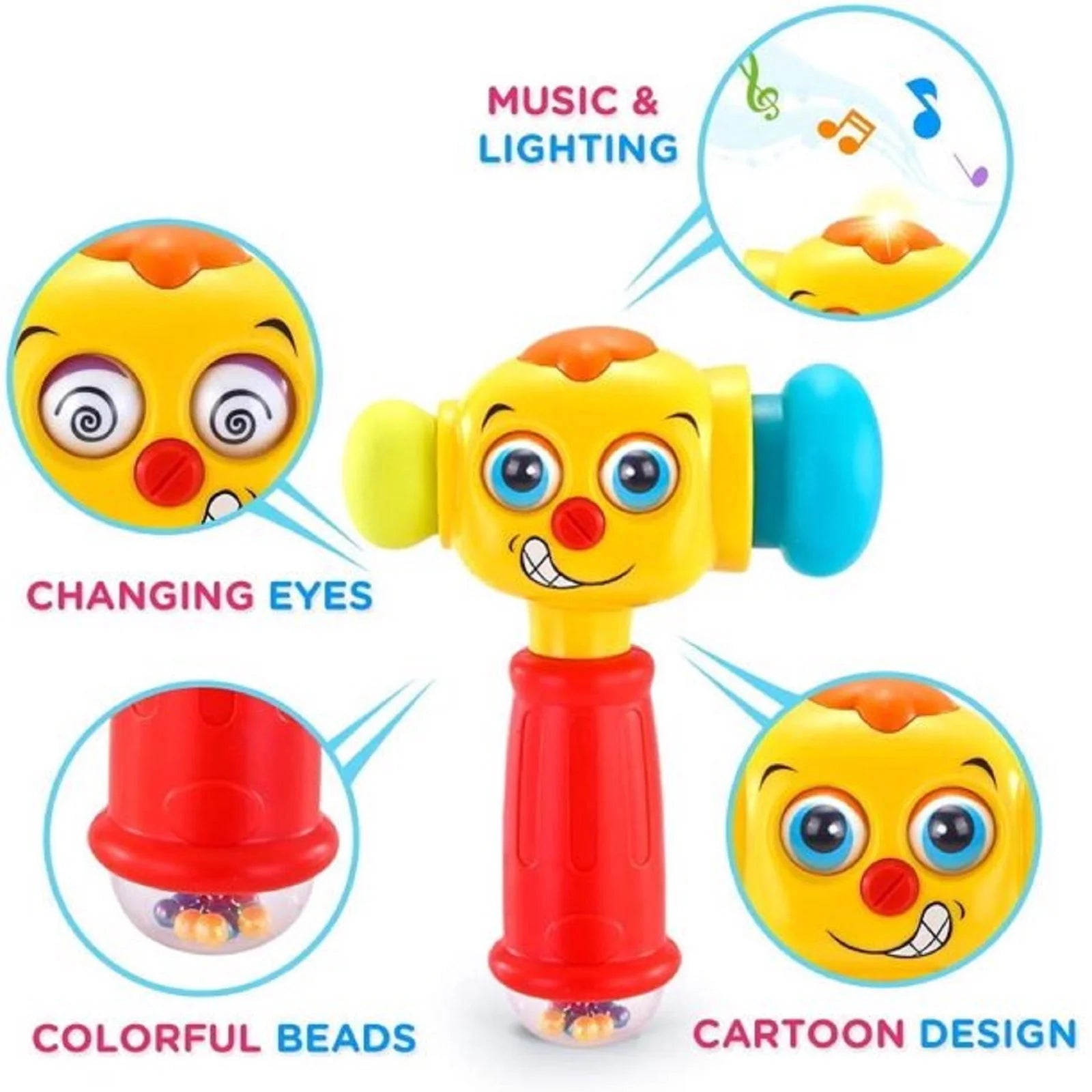 Portable Unisex 1-3 Years Toy Musical Instrument, ABS, 1.97 X 1.97 X 3.15 Inches