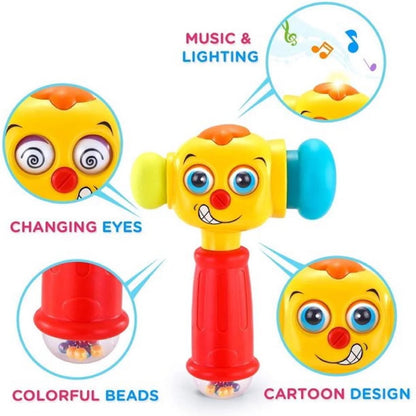 Baby Toys 6 to 12 Months Infant Toys Funny Baby Hammer with Music Sound & Light,Grab Shake Pound Baby Toys 6-12 Months,Boy Girl Gifts Baby Toys for 12-24 Months