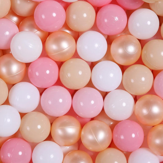 100Pcs Pink Balls for Ball Pit, Value Pink Color Set for Baby Girls Toddlers Kids Play Tent Pool Playhouse Playpen Birthday Party Decoration