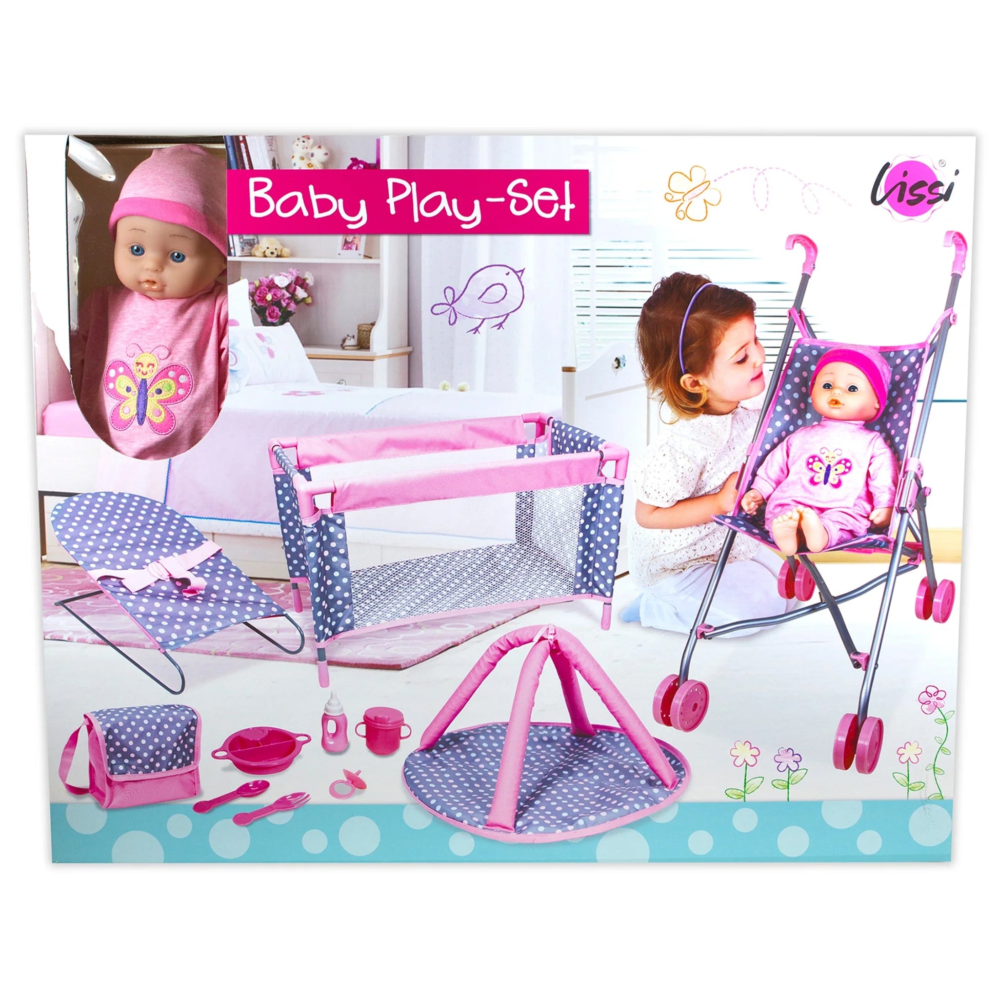 Dolls - Baby Play Set W Ith 16 Inch Doll