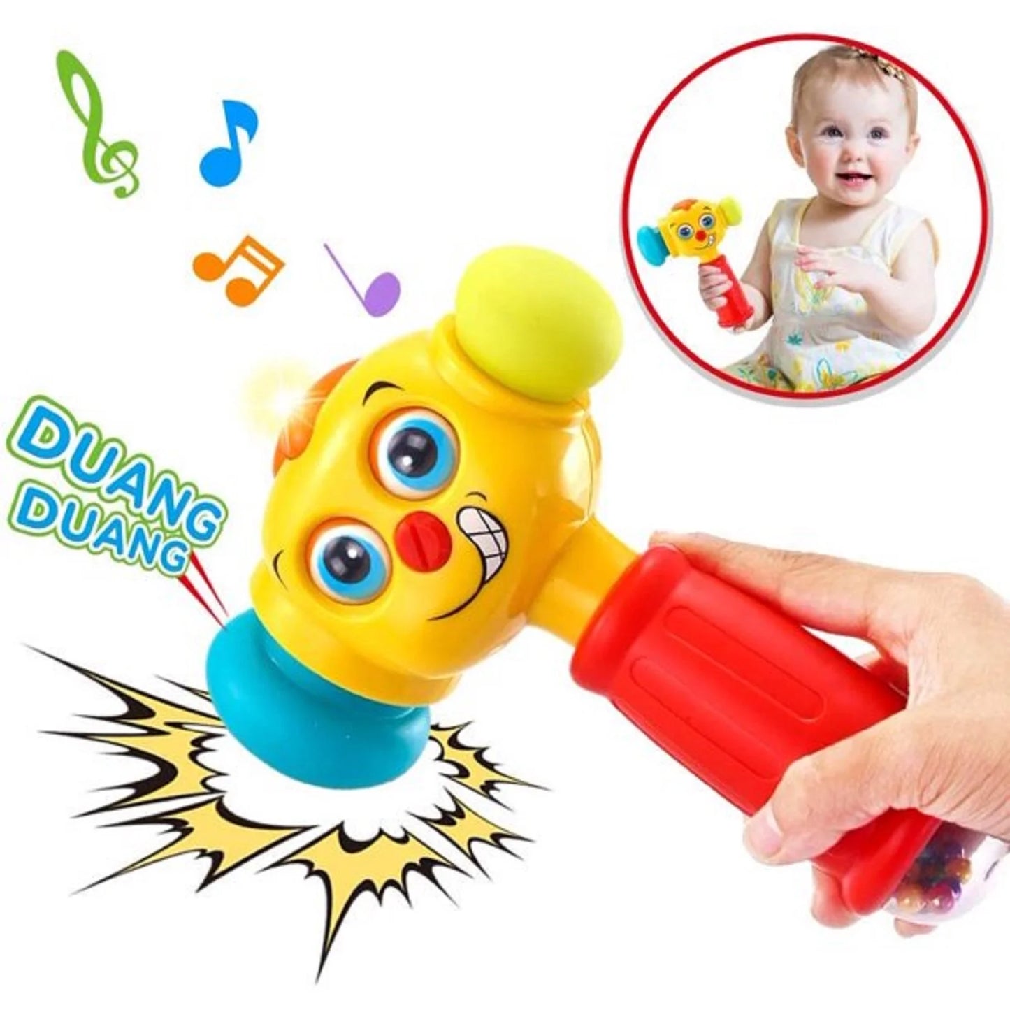 Baby Toys 6 to 12 Months Infant Toys Funny Baby Hammer with Music Sound & Light,Grab Shake Pound Baby Toys 6-12 Months,Boy Girl Gifts Baby Toys for 12-24 Months