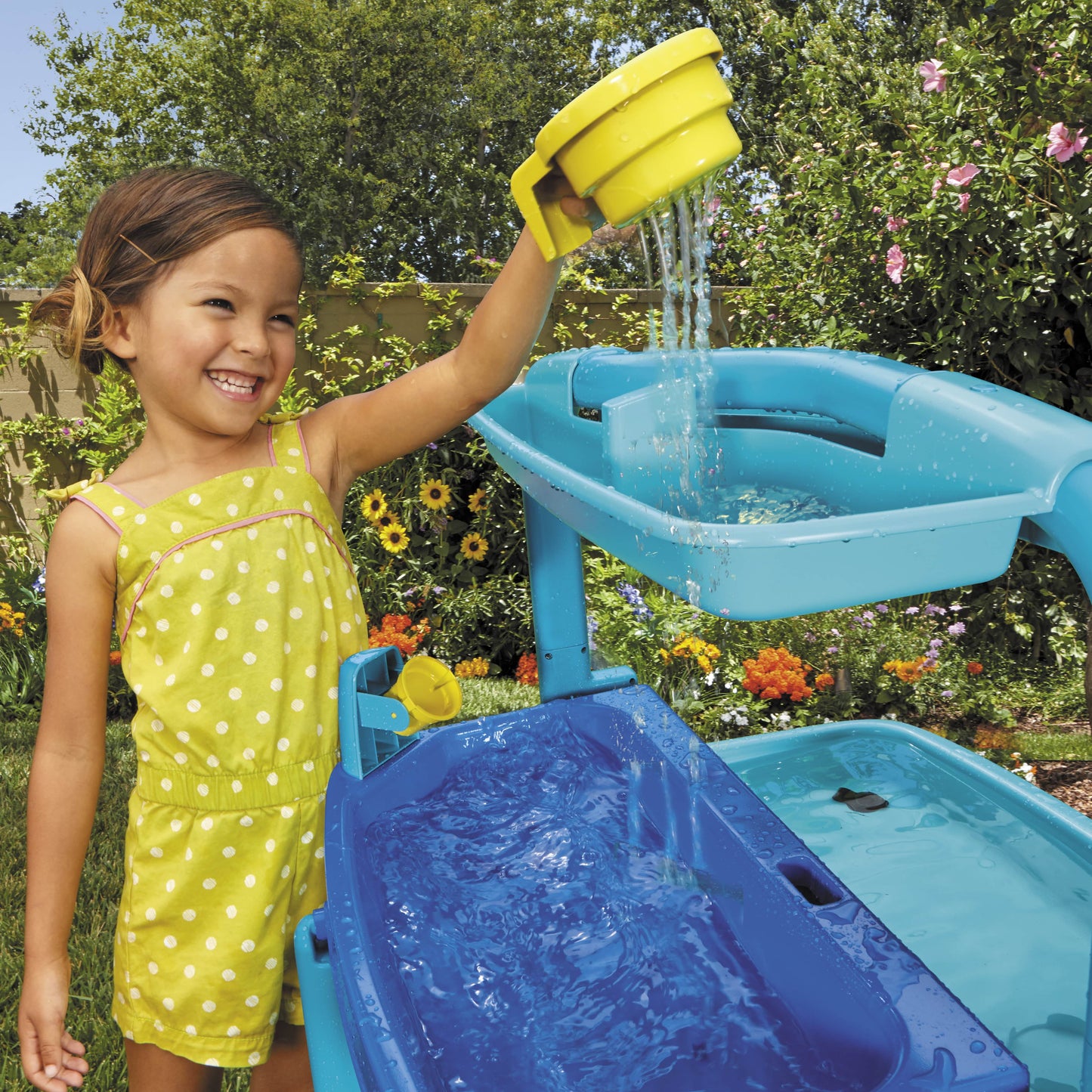 Easy Store Outdoor Folding Water Play Table, Kids Ages 3+