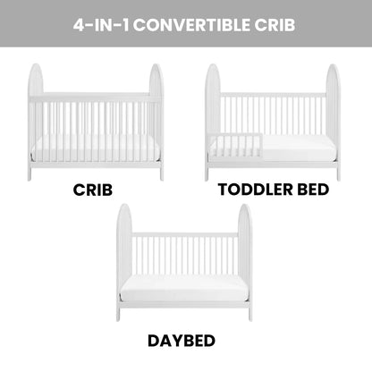 Everlee 3-In-1 Island Crib, Whitewash