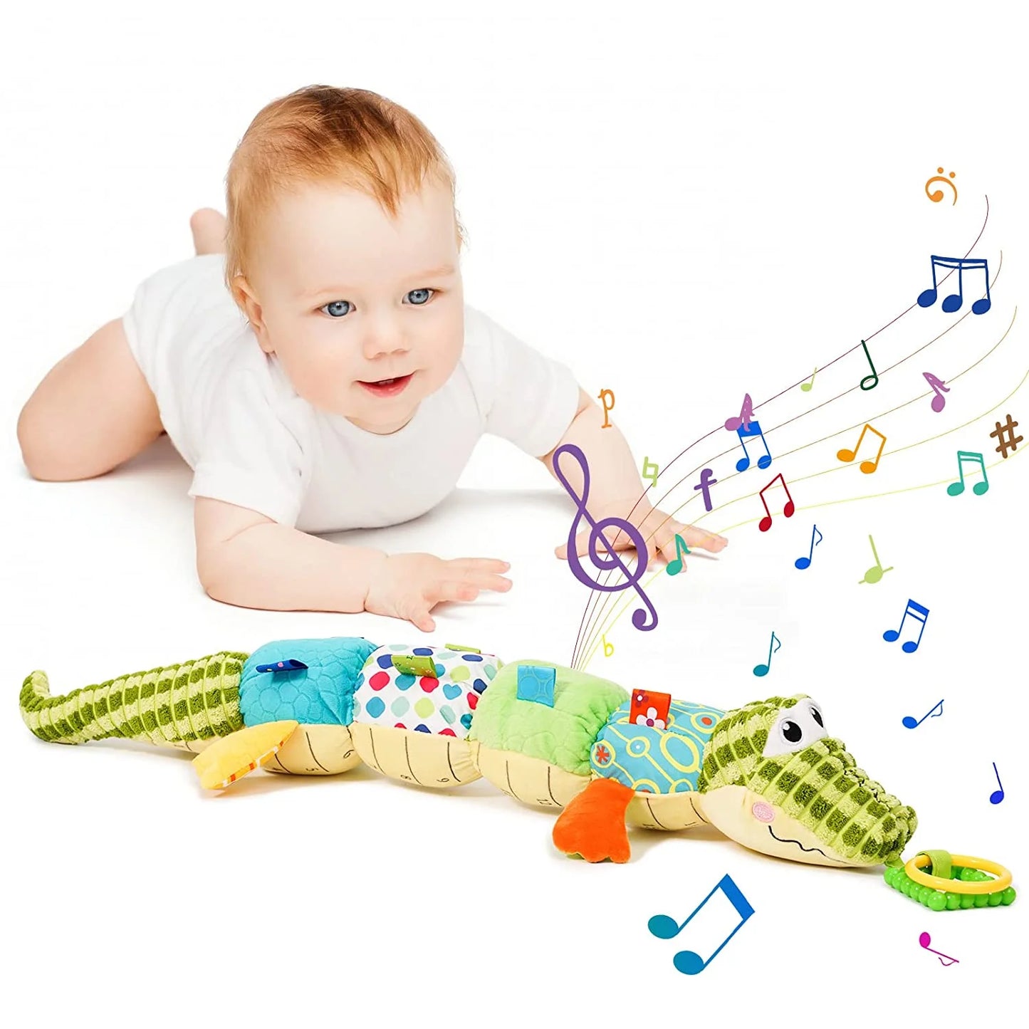 Baby Toys 6-12 Months, Musical Stuffed Animal Toys, Tummy Play Time Toys for 6-12 Months Infant Boys,Girls