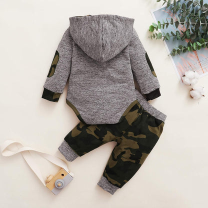 Infant Baby Boy Outfits Long Sleeve Camo Toddler Boy Clothes Sweatshirt Fall Winter Baby Boy Clothes 6-9 Months