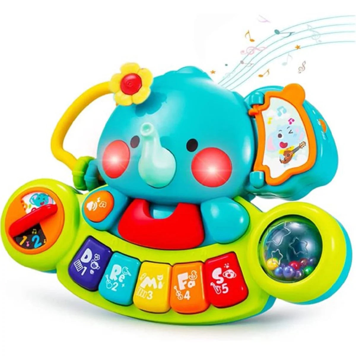 Baby Toys 6 to 12 Months, 6 Month Old Baby Toys 0-6 Months Infant Toys 6-12 Months Elephant Musical Light up Baby Piano Toy 9 12 18 Month Old Baby Toys