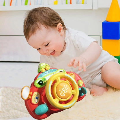 Baby Sensory Toys for 1 Year Old, Musical Steering Wheel Toy for Toddlers 1 2 Years Birthday Christmas Gifts