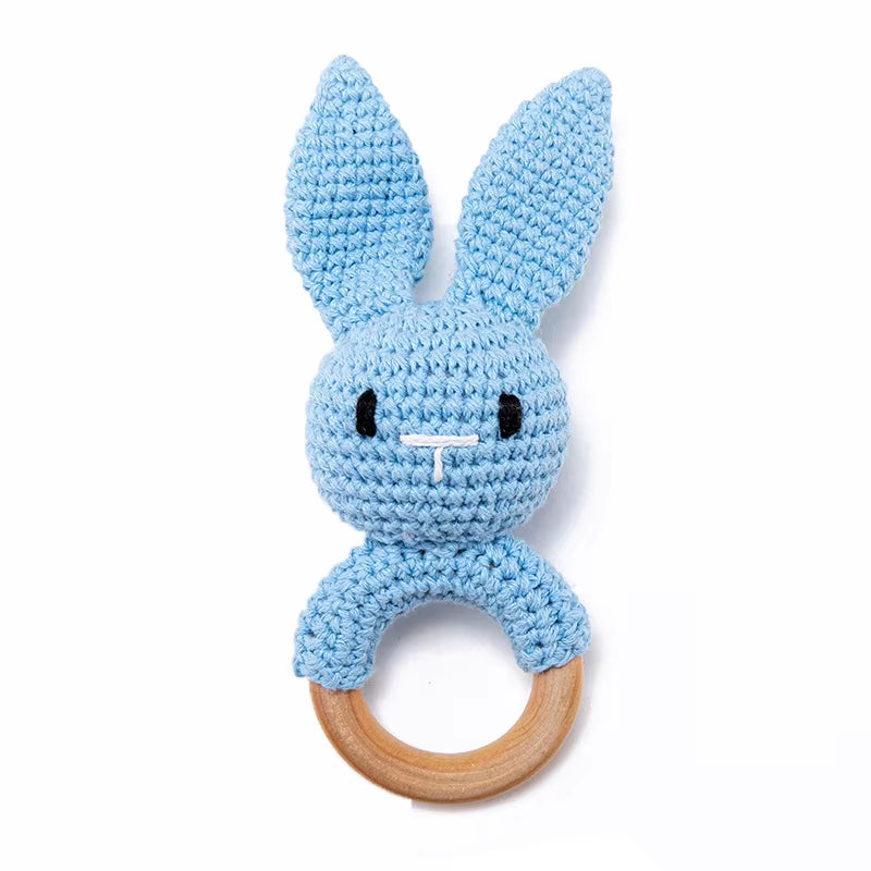 1Pc Baby Animal Crochet Rattle 0 12 Months Baby Toys Mother Kids Infant Teether Gym Hanging Mobile Pandants Montessori Baby Toys