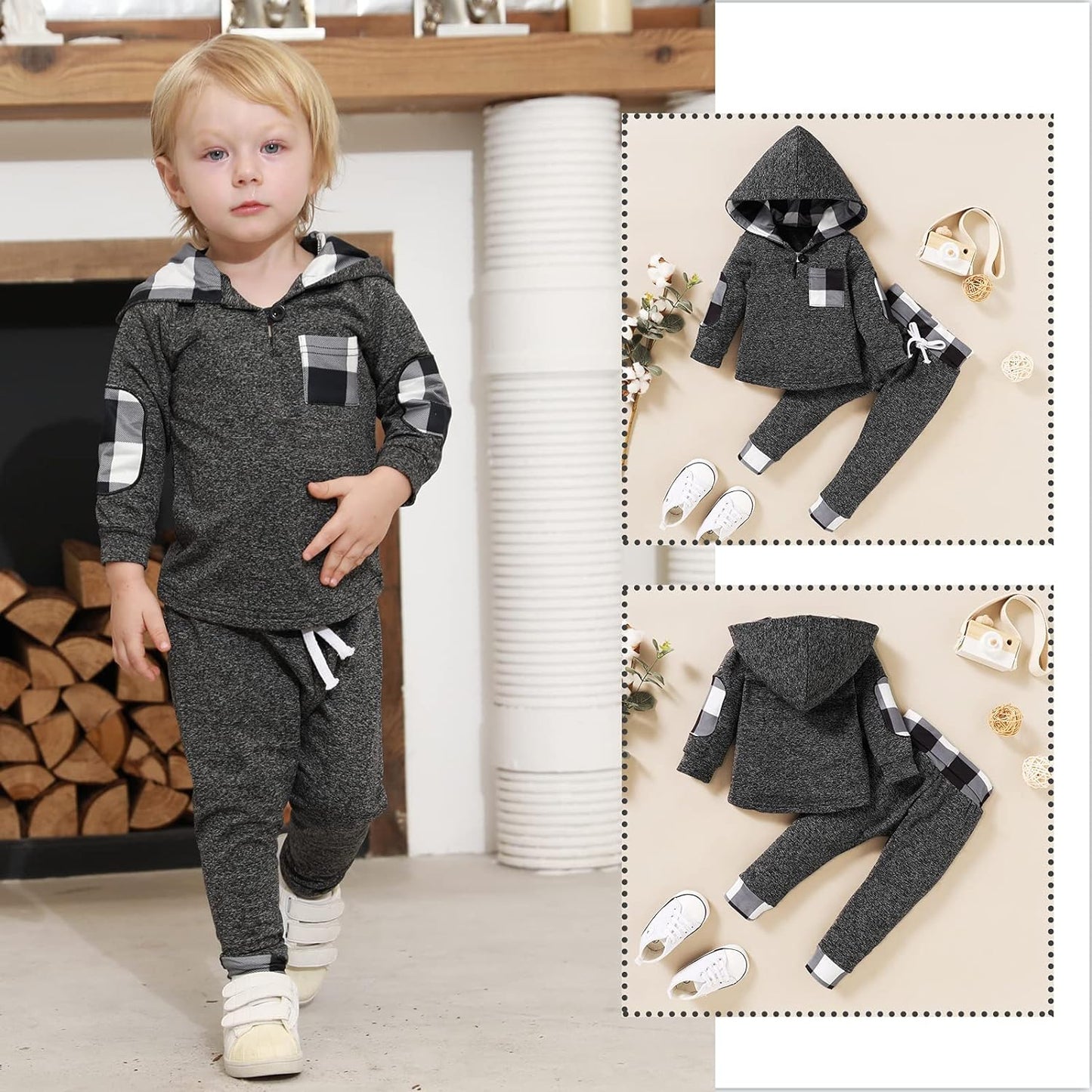 Baby Boy Outfits for 12 Month Baby Clothes Boy Long Sleeve Pants Set Infant Fall Baby Boy Clothes 12-18 Months Winter