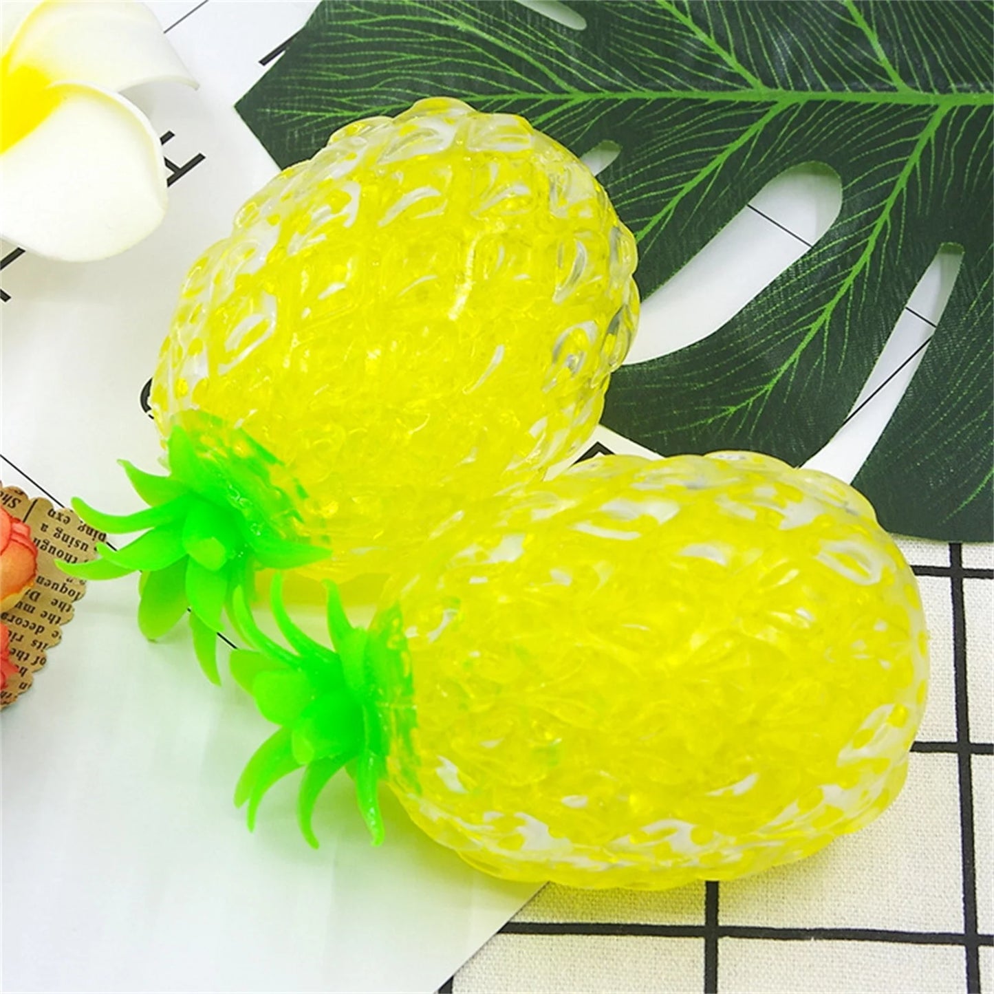 Pineapple Stress Ball, Squishy Toy Stress Ball for Adults with Anxiety Autism, Pineapple Fruit Squeeze Balls Sensory Toy for Pressure Release Party Gift