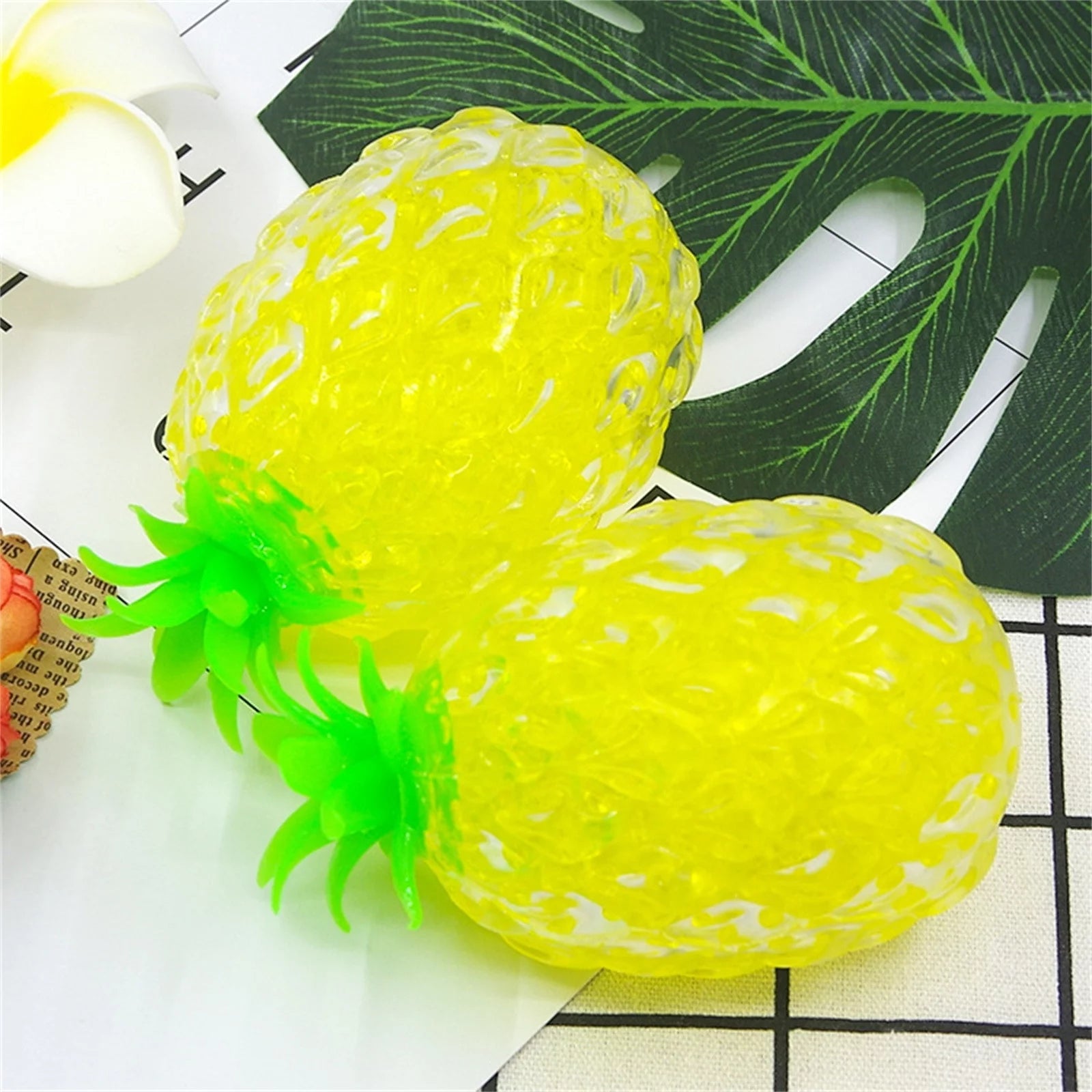 Pineapple Stress Ball, Squishy Toy Stress Ball for Adults with Anxiety Autism, Pineapple Fruit Squeeze Balls Sensory Toy for Pressure Release Party Gift