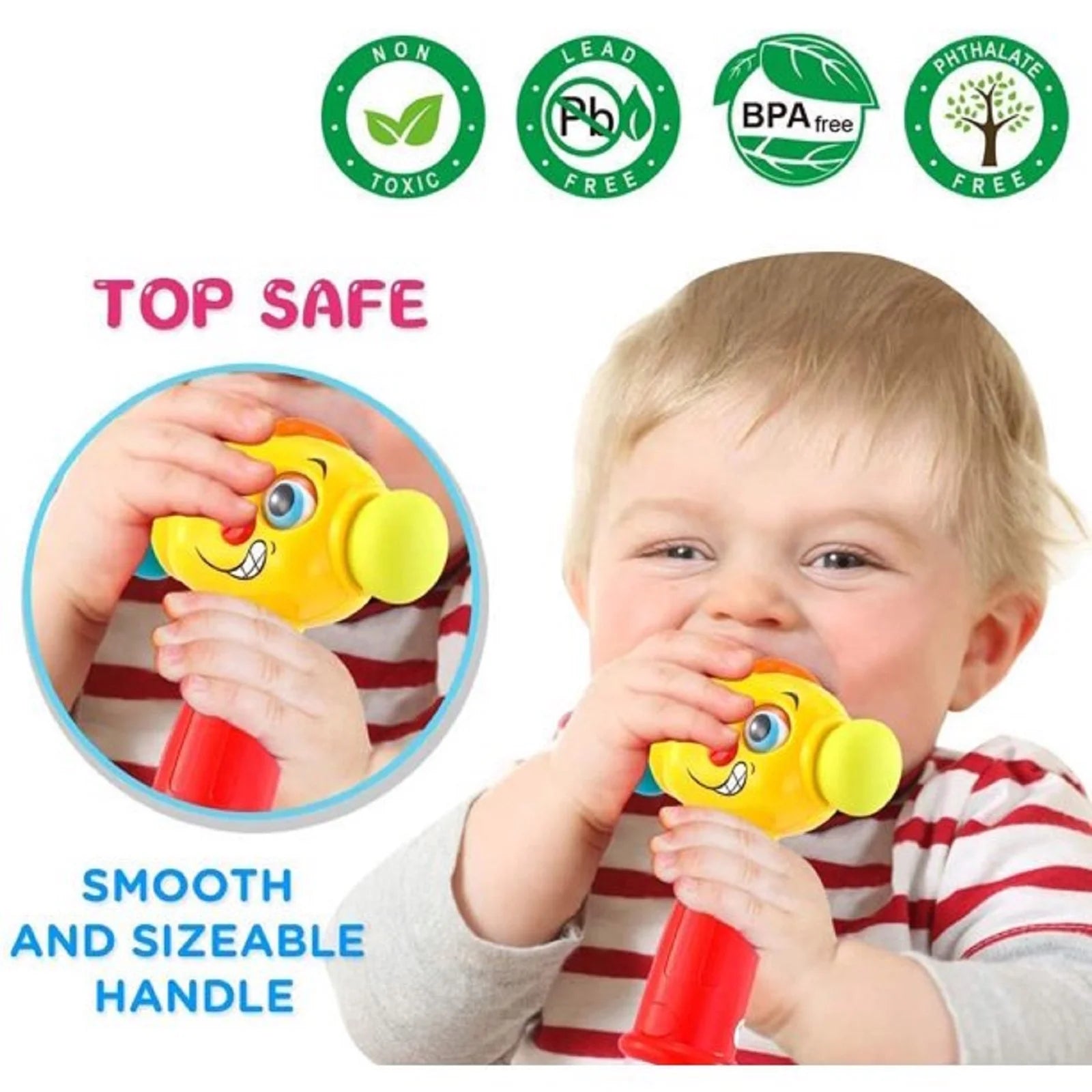 Portable Unisex 1-3 Years Toy Musical Instrument, ABS, 1.97 X 1.97 X 3.15 Inches