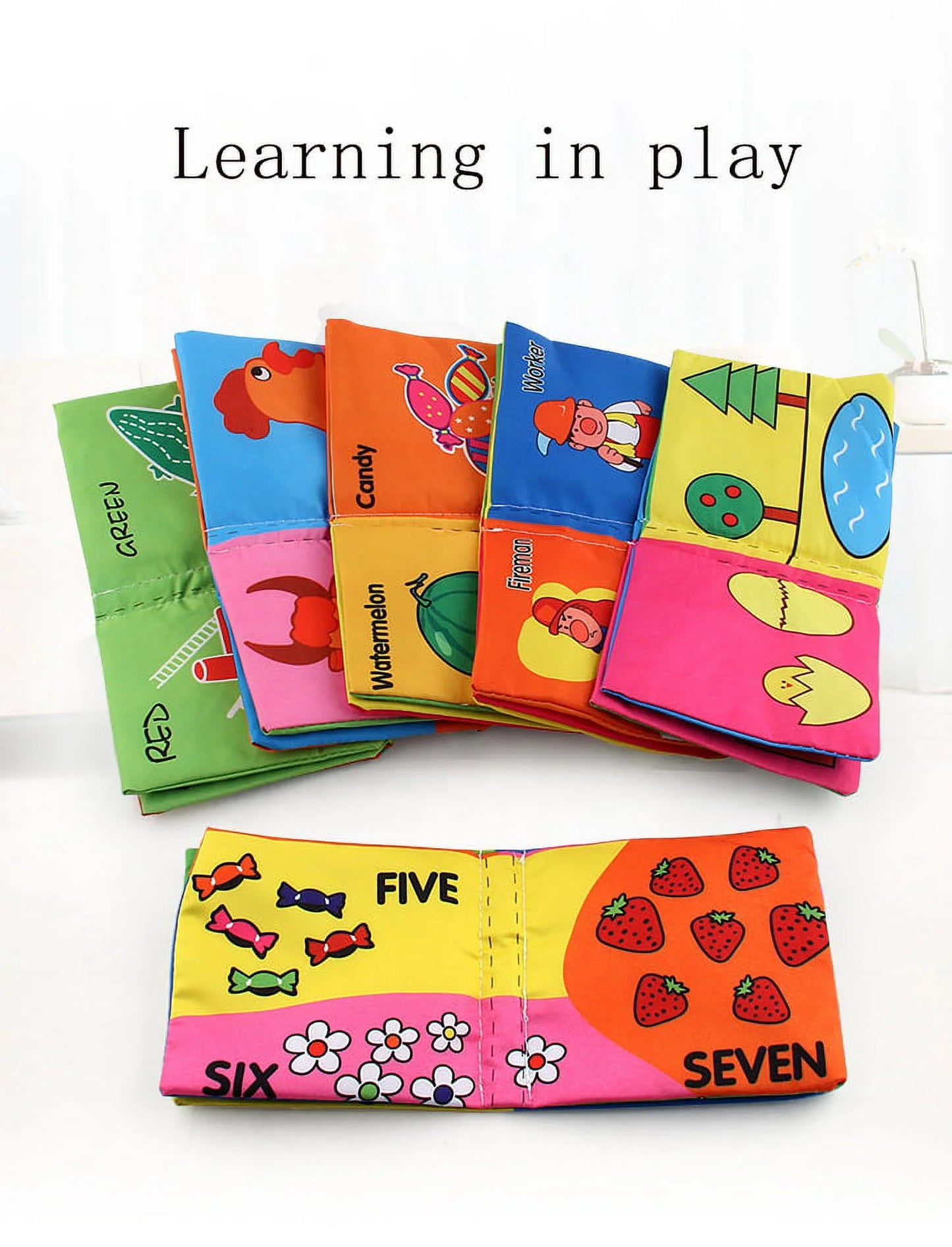 4 Pack Baby Books Toys 0-6 Months,Soft Crinkle Books Baby Toys Baby Books for Infants Car Seat Stroller Basket Stuffers Shower Gift Sensory Toys Early Education Toys for Babies 6-12-18 Month