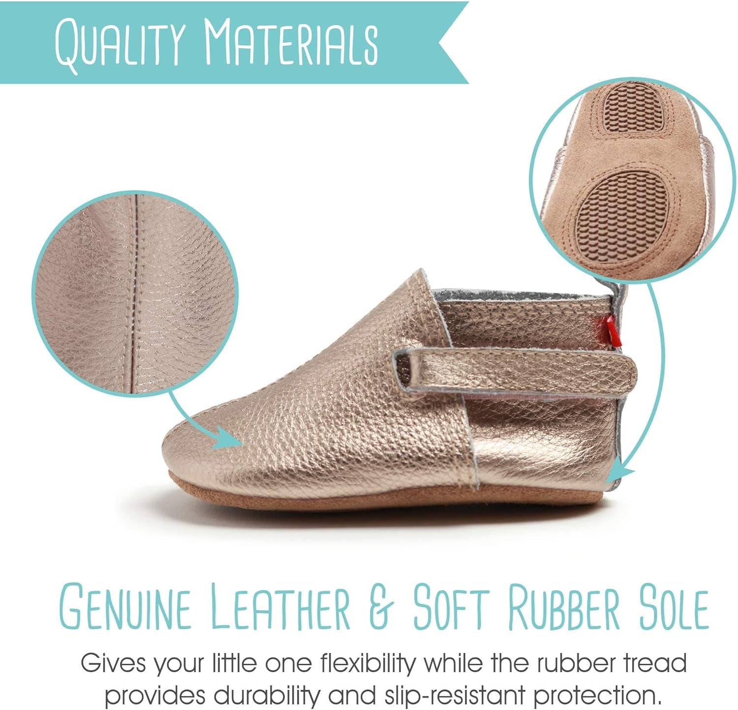 Unisex-Baby Leather Baby Shoes
