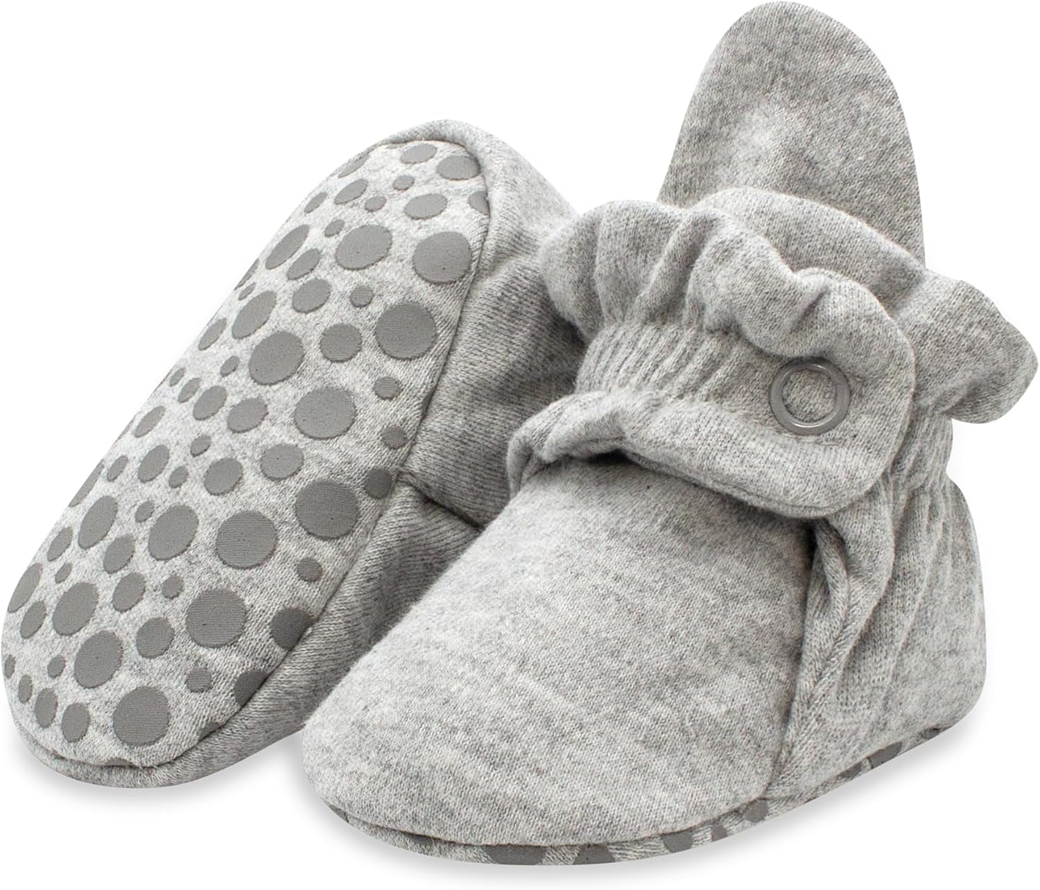 Unisex Organic Cotton Baby Booties with Gripper Soles