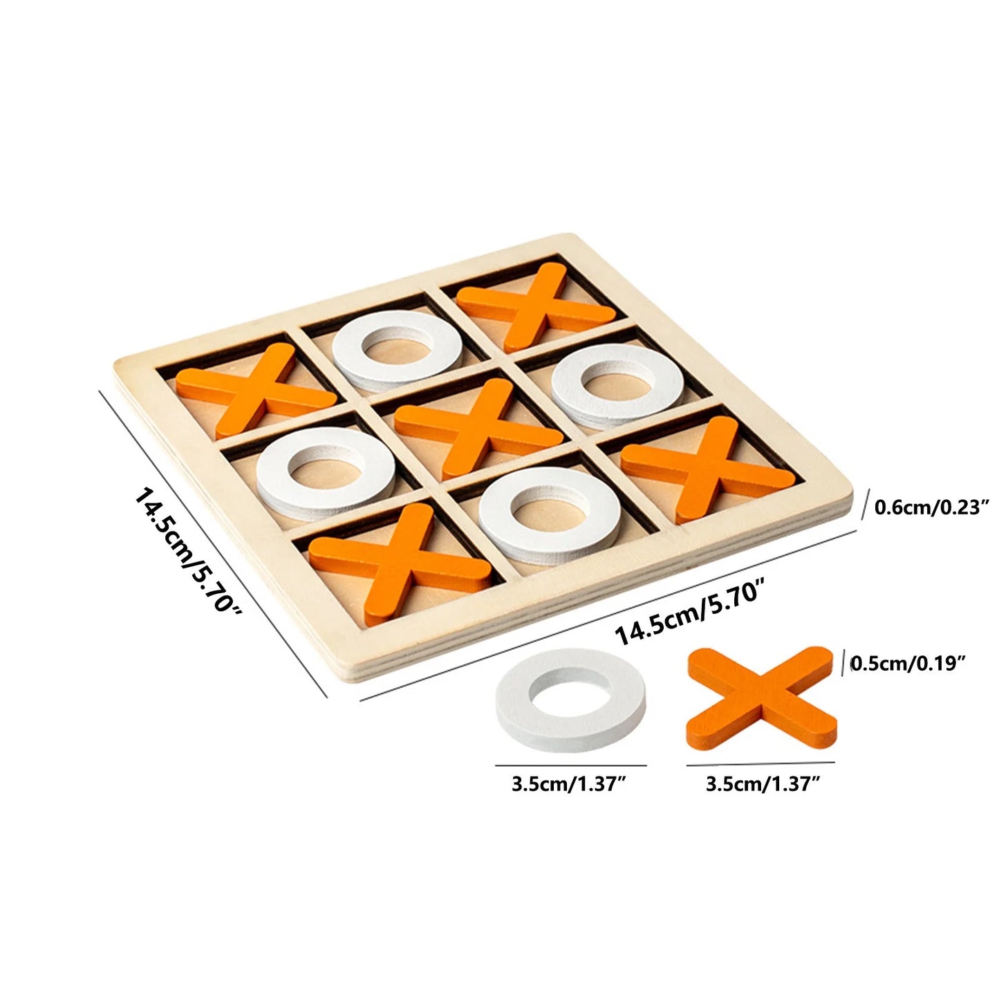 Board Tac Toe XO Tabletop Toys Classical Family Kids Educational Games Educational Toys, Two Color Options