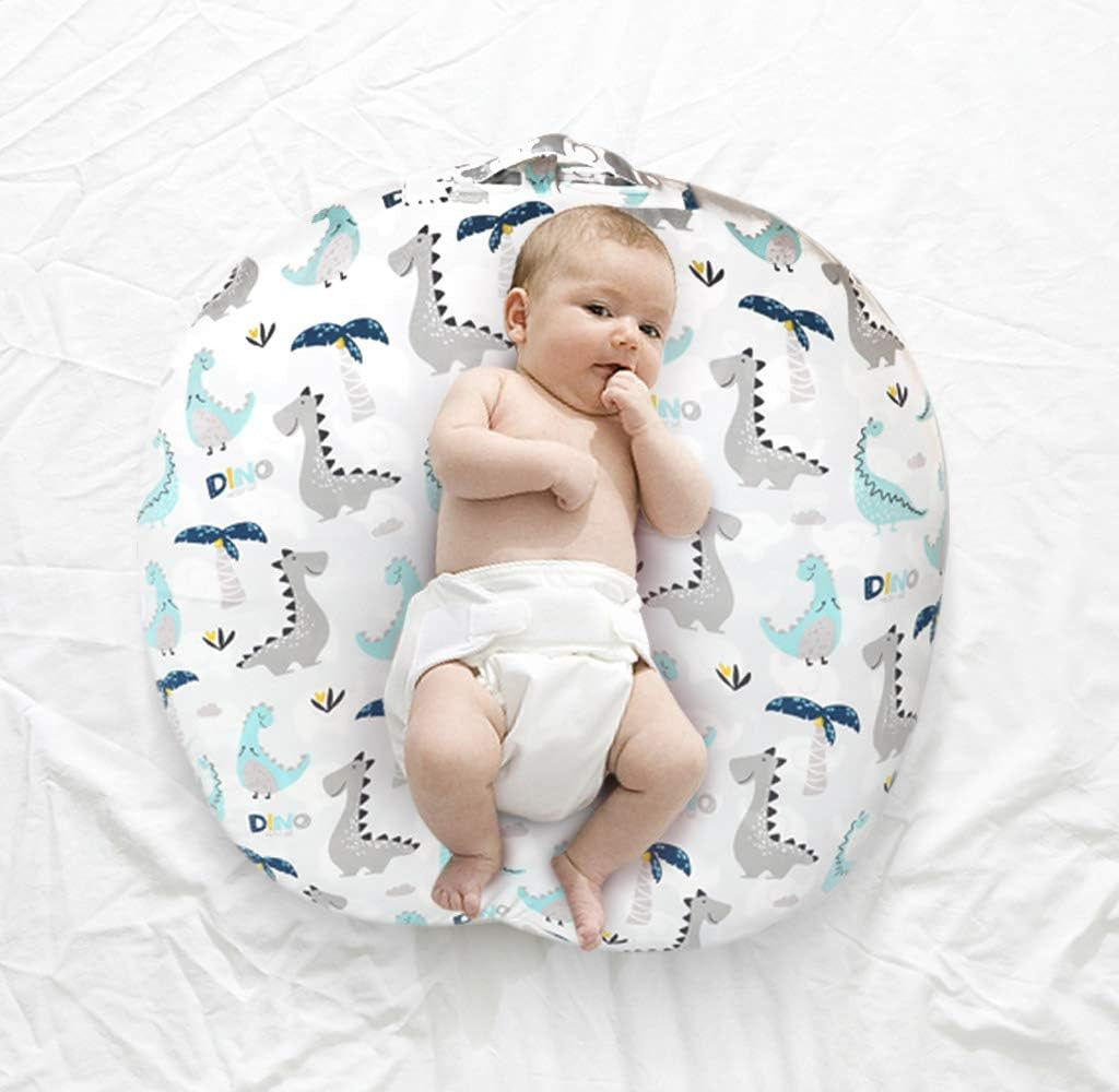 Baby Lounger Cover Pack of 2 Lounger Covers for Boys and Girls Soft and Breathable Knit Fabric Fitted Design Newborn Lounger Cover with Cute Animal Patterns – for Standard Baby Lounger