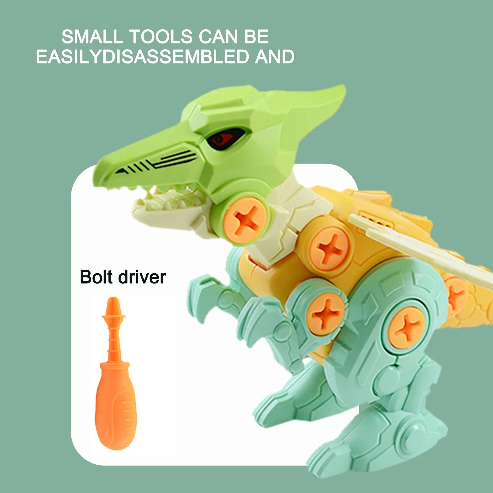 Take Apart Dinosaur Toys for Boys Building Play Kit with Screwdrivers DIY Construction Engineering Set and Learning for Kids 4 Dinosaurs Easter Christmas Birthday Gifts