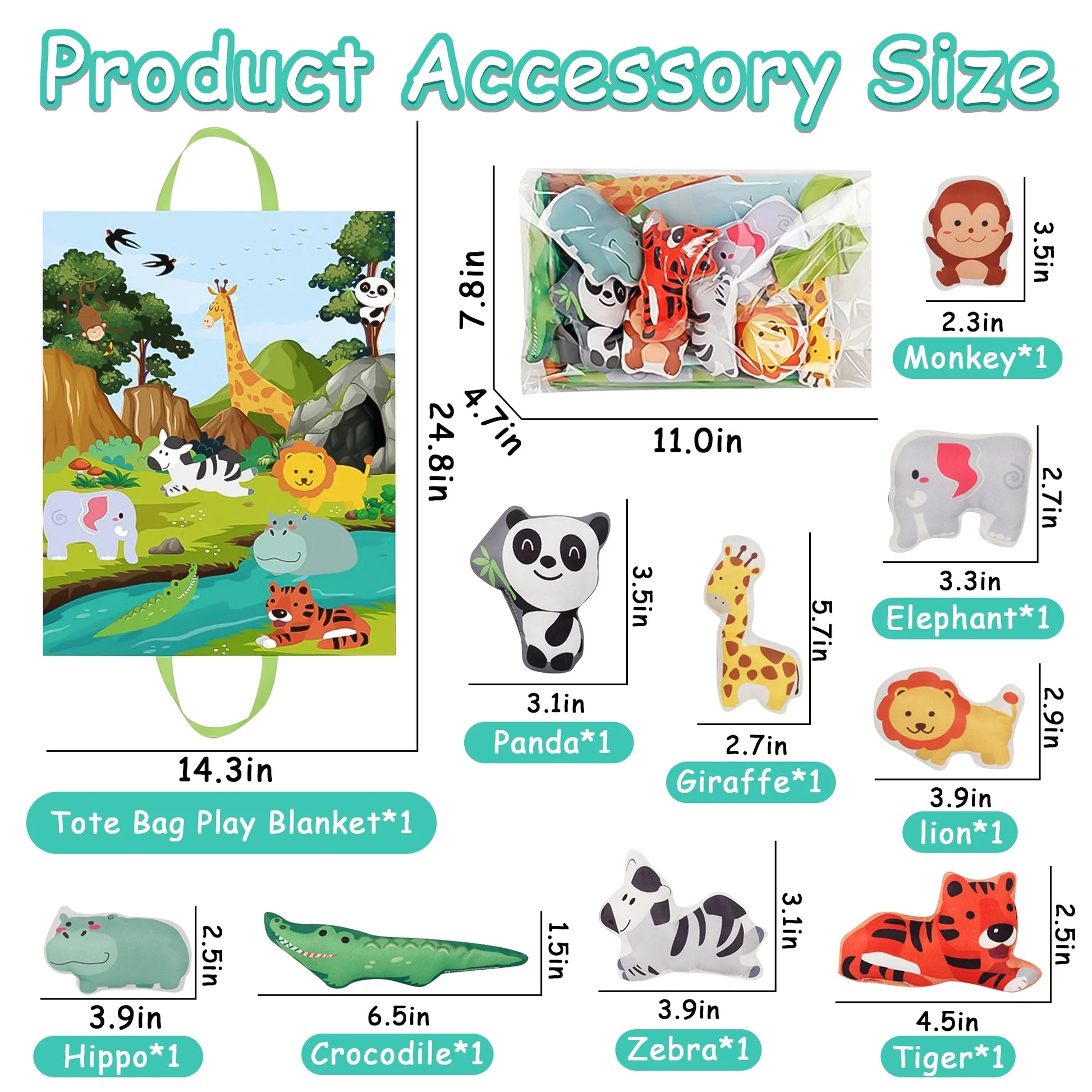 Baby Toys for 1 Year Old Boys Girls, Animal Toys Mat for Toddlers 1-3, Birthday Gifts for 1 2 3 Year Old Girls Boys