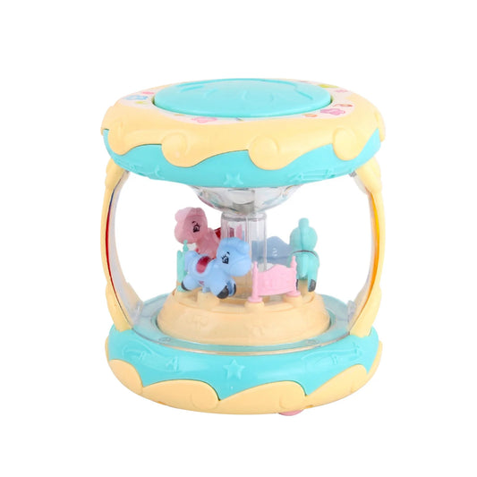 Infant Toy Carousel Hand Drum Light Music Early Education Children'S Toy