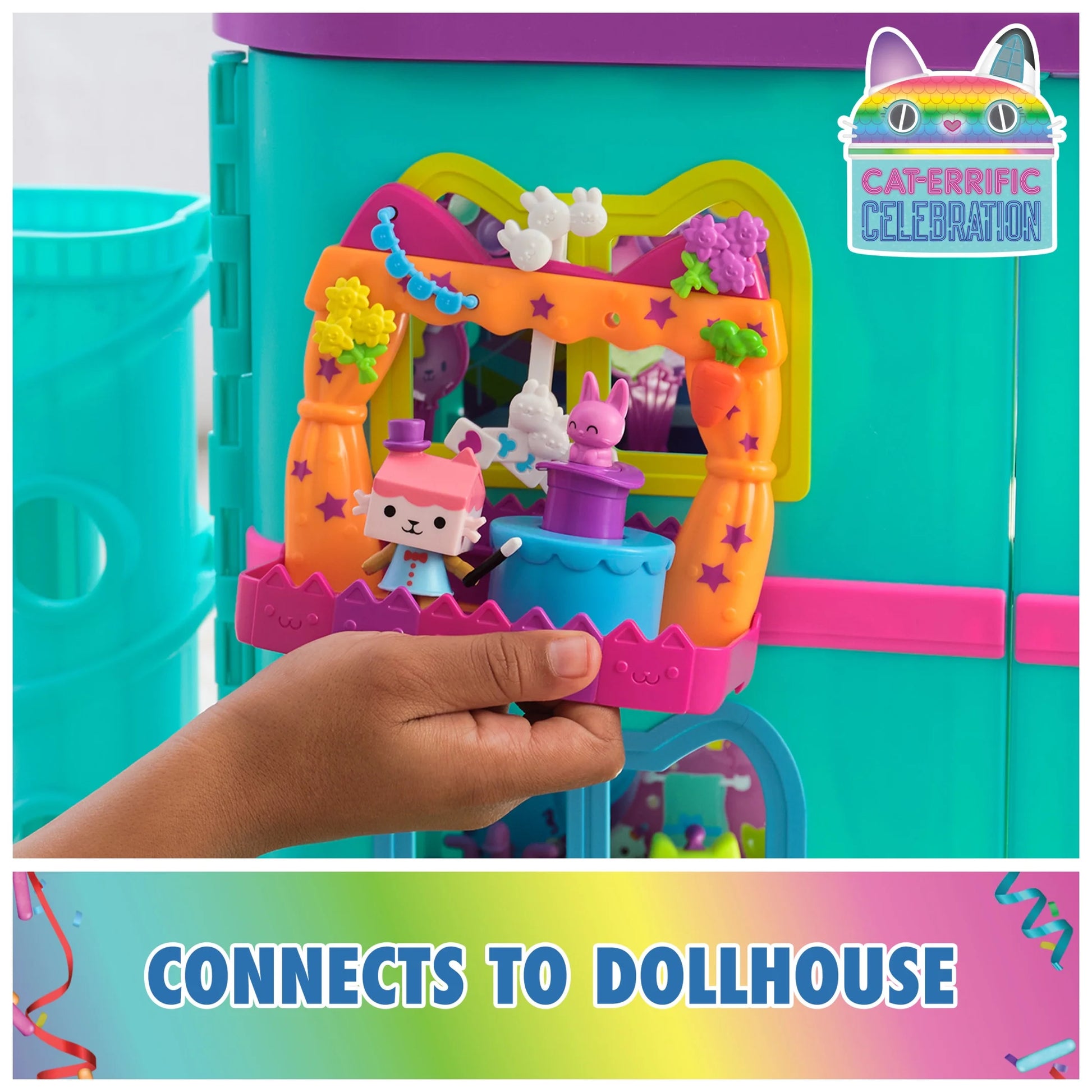 Gabby’S Dollhouse, Baby Box Talent Show Balcony Playset with Toy Figures & Accessories