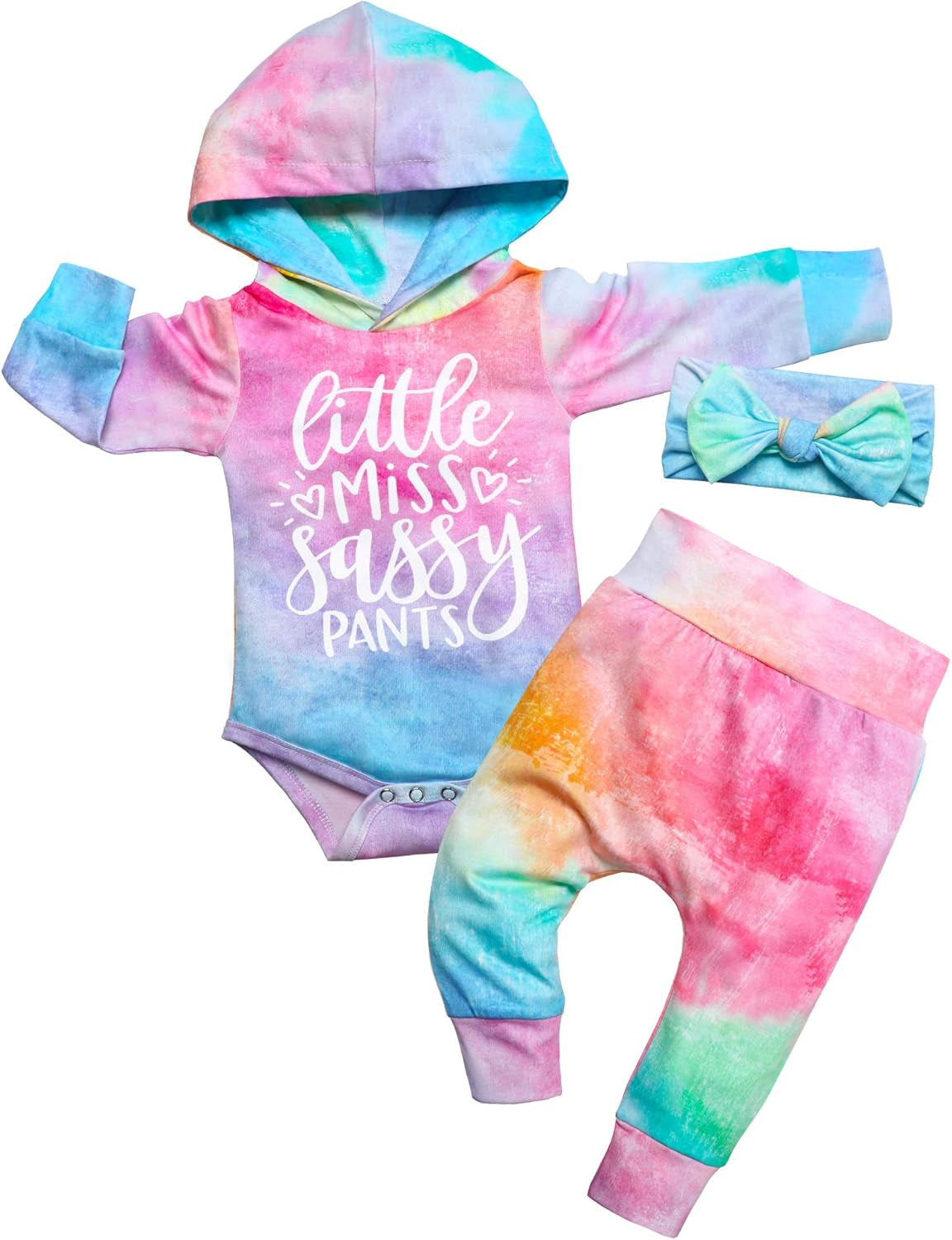 Newborn Baby Girl Long Sleeve Hoodie Pullover Sweatshirt Pants Set Infant Fall Winter Outfits