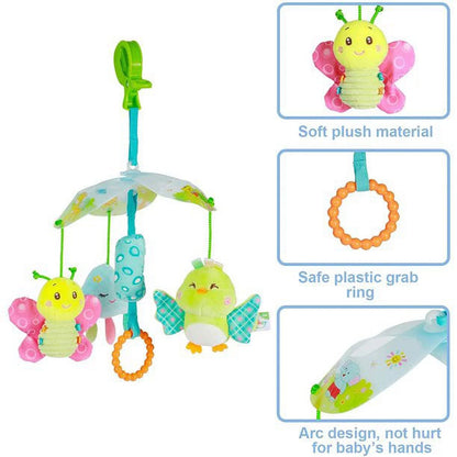 Toddlers Baby Toys Clip-On Car Seat Toys and Baby Stroller Toys with Hanging Rattles Baby Sensory Toys