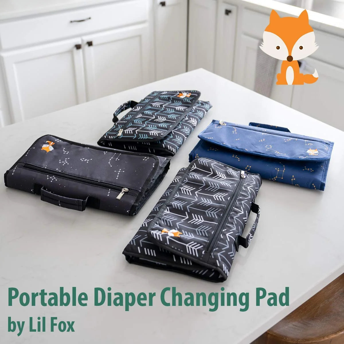 Baby Changing Pad, Portable Changing Pad for Baby Diaper Bag or Changing Table Pad. One-Hand Diaper Change Pad. Baby Shower Gifts, Newborn Baby Essentials, Unisex Baby Stuff