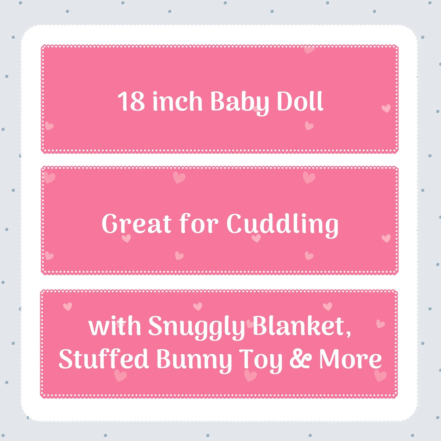 18" Doll and Accessories Set with Plush Bunny