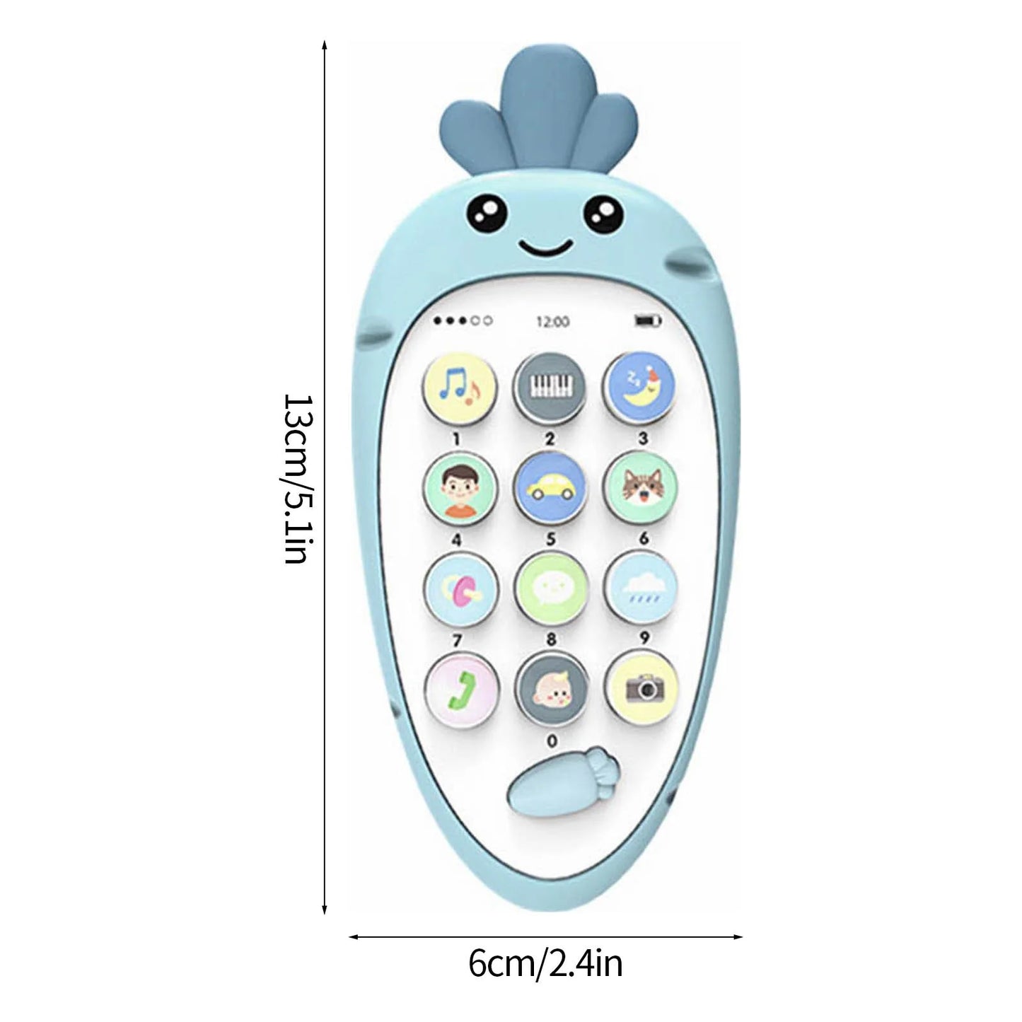 Baby Cell Phone Toy Sensory Learning Toys with 12 Functions Baby Toys 6 to 12 Months Multi Sound Effects Toys for 1 Year Old Boy Teething Toys for Babies Toys Baby Boy Gifts