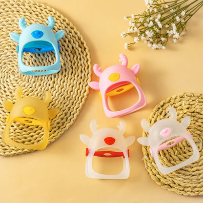 1PC Silicone Baby Teether Cartoon Deer Shape Teethering Toys Cute Baby Toys Soft Baby Care Utensils Anti-Eating Baby Items