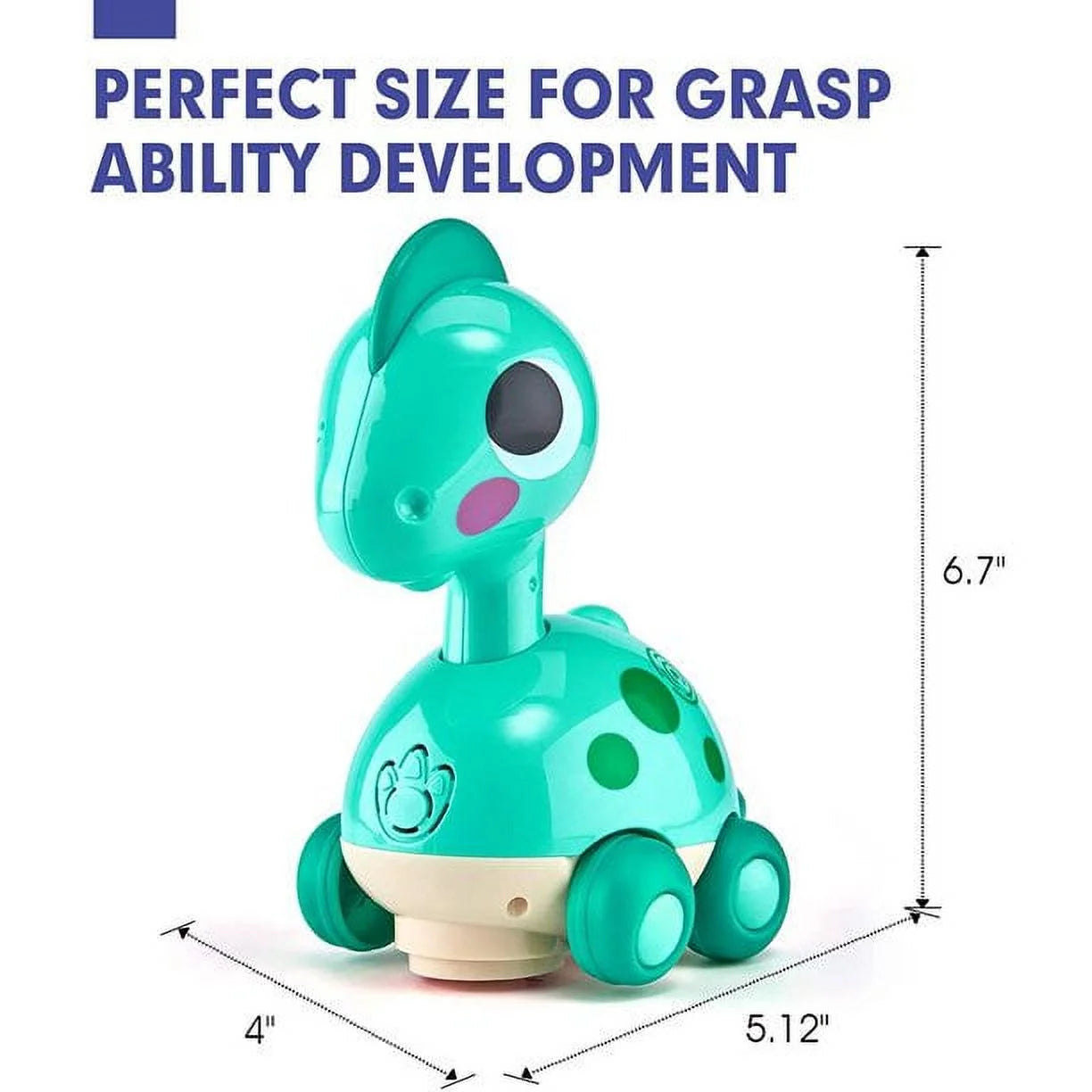 Baby Toy Crawling Toys Dinosaur Musical Toys Touch & Go Infant Toys with Music & Light Baby Boy Walking Toys for Toddler 1 2 3 Year Old Boy Gifts Girl Toy