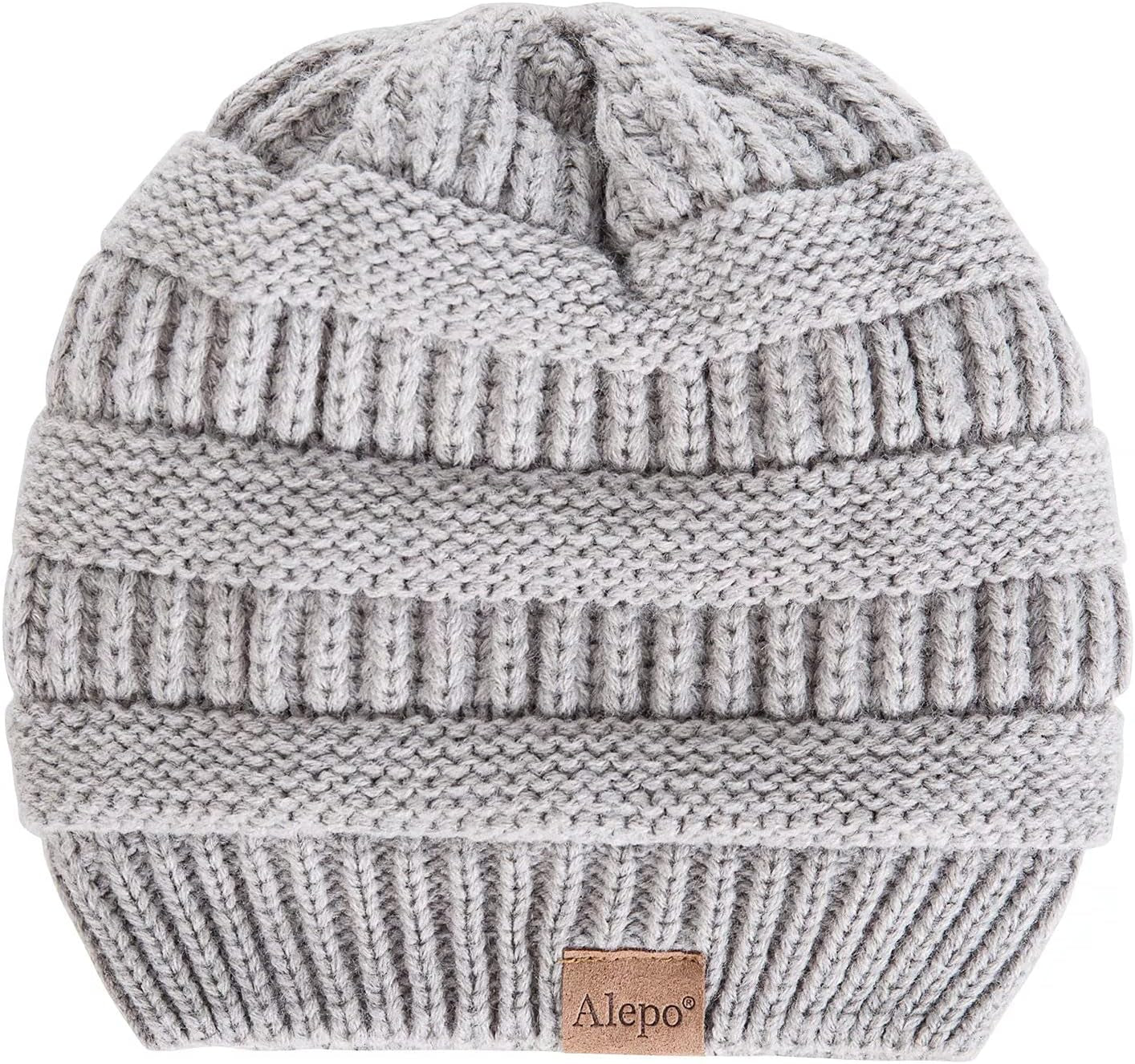 Fleece Lined Baby Beanie Hat, Infant Newborn Toddler Kids Winter Warm Knit Cap for Boys Girls (Light Gray&Pink&White)