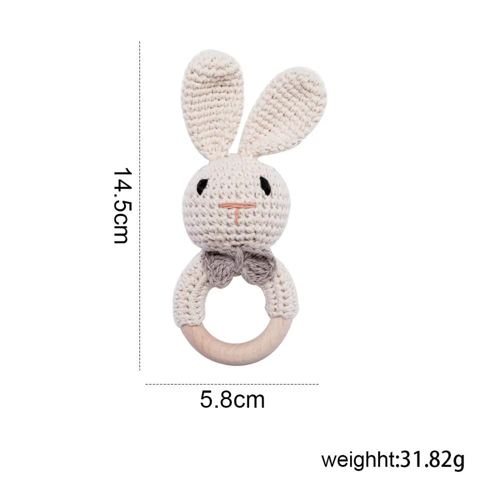 1Pc Baby Animal Crochet Rattle 0 12 Months Baby Toys Mother Kids Infant Teether Gym Hanging Mobile Pandants Montessori Baby Toys