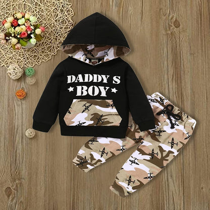 Toddler Baby Boy Clothes Camo Long Sleeve Hoodie Sweatshirt Tops Pants Baby Boy Spring Outfit Set Toddler Clothes for Boys