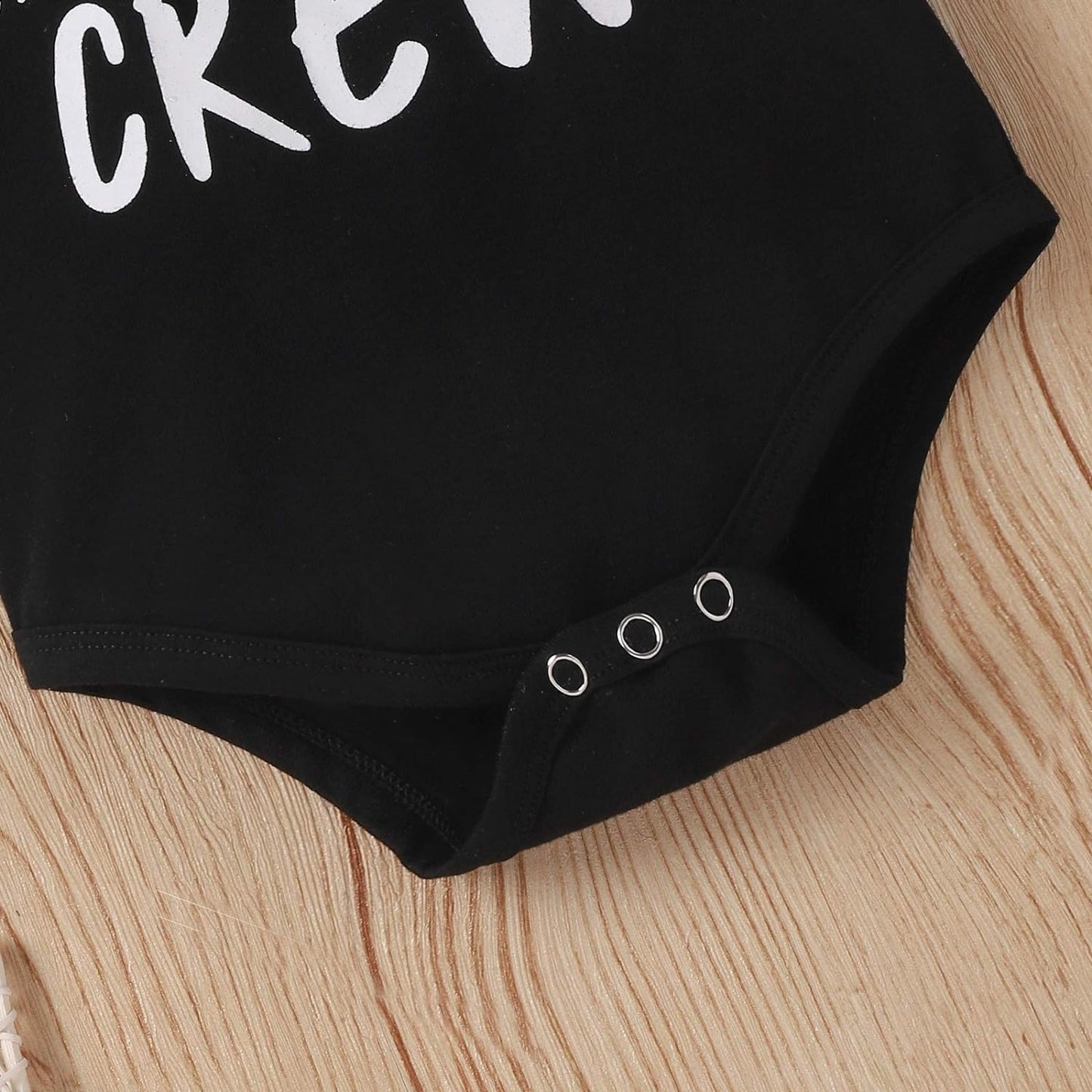 Baby Boy Clothes Newborn Outfits Set Funny Cute Romper Pants Hat 3Pcs Black 6-12 Months