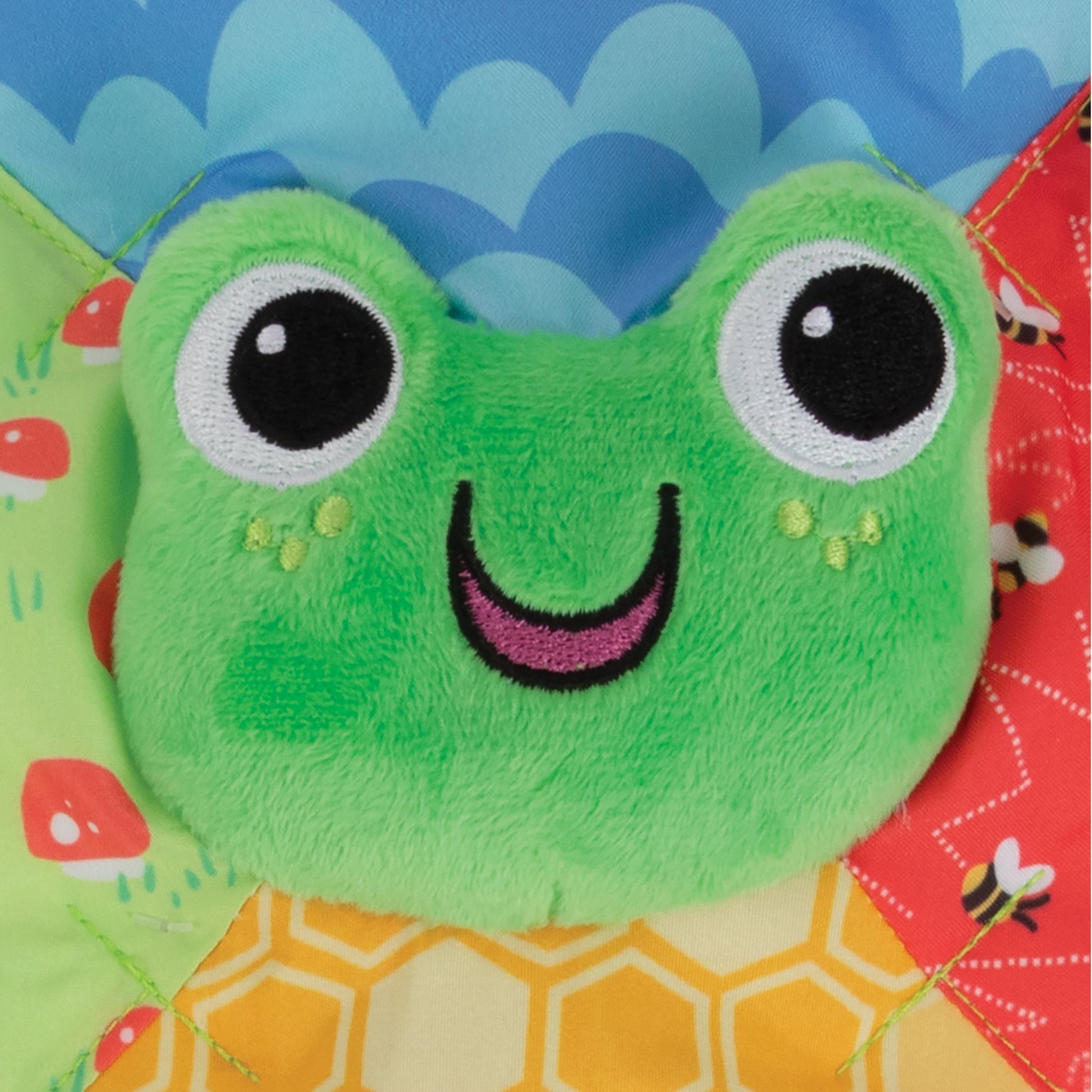 Teething Blankie and Teether Toy for Babies, Unisex Baby Accessories, Frog Design