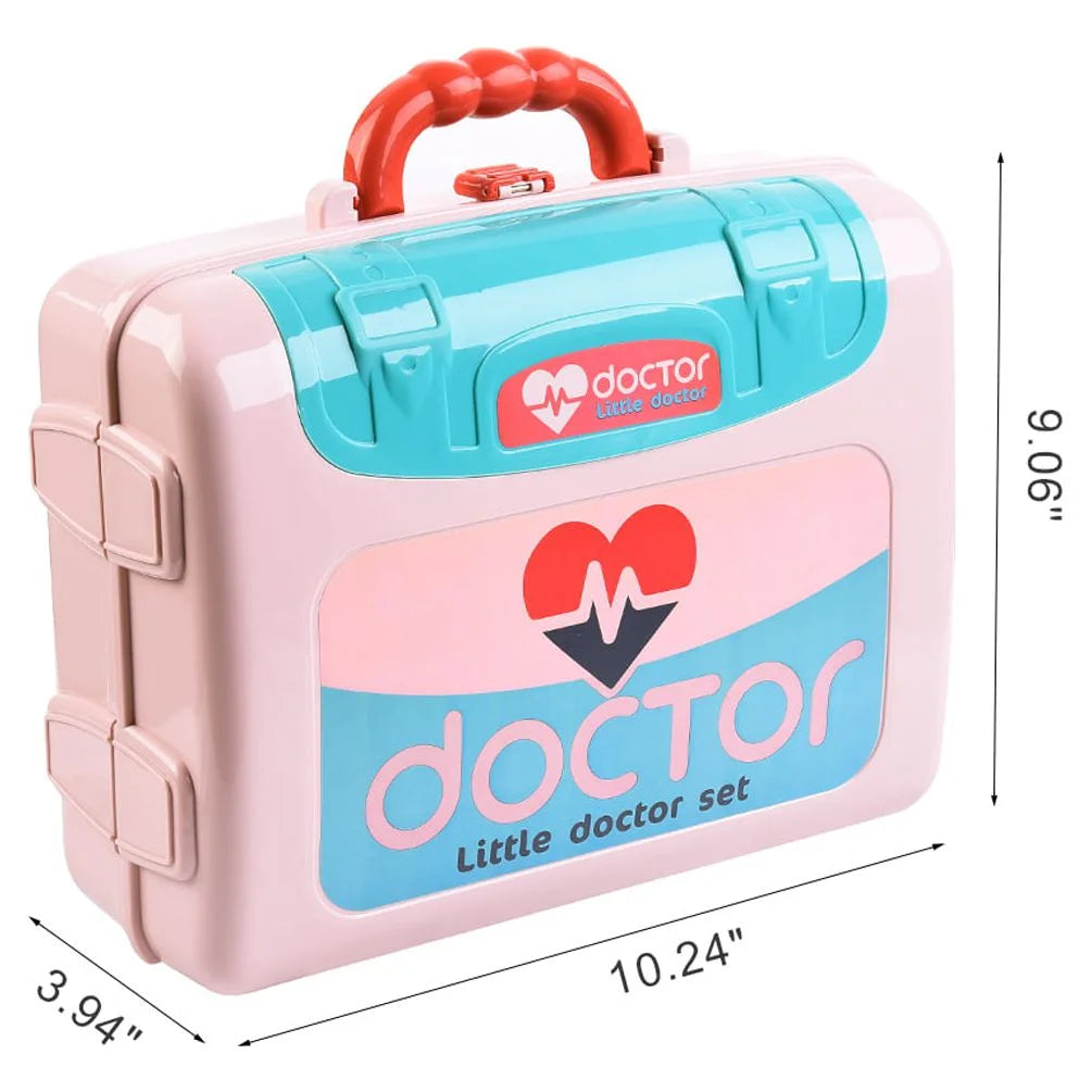 20 Pcs Toy Medical Kit for Kids Play Doctor Kit Kid Toy Set Playing Tool Set Medical Playing Kit with Portable Storage Case