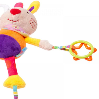 Baby Hanging Rattles Toys, Newborn Crib Toys Car Seat Stroller Toys for Infant, Animal Bell Soft Baby Sensory Rattles Toys for Babies Boys and Girls 3 to 12 Months