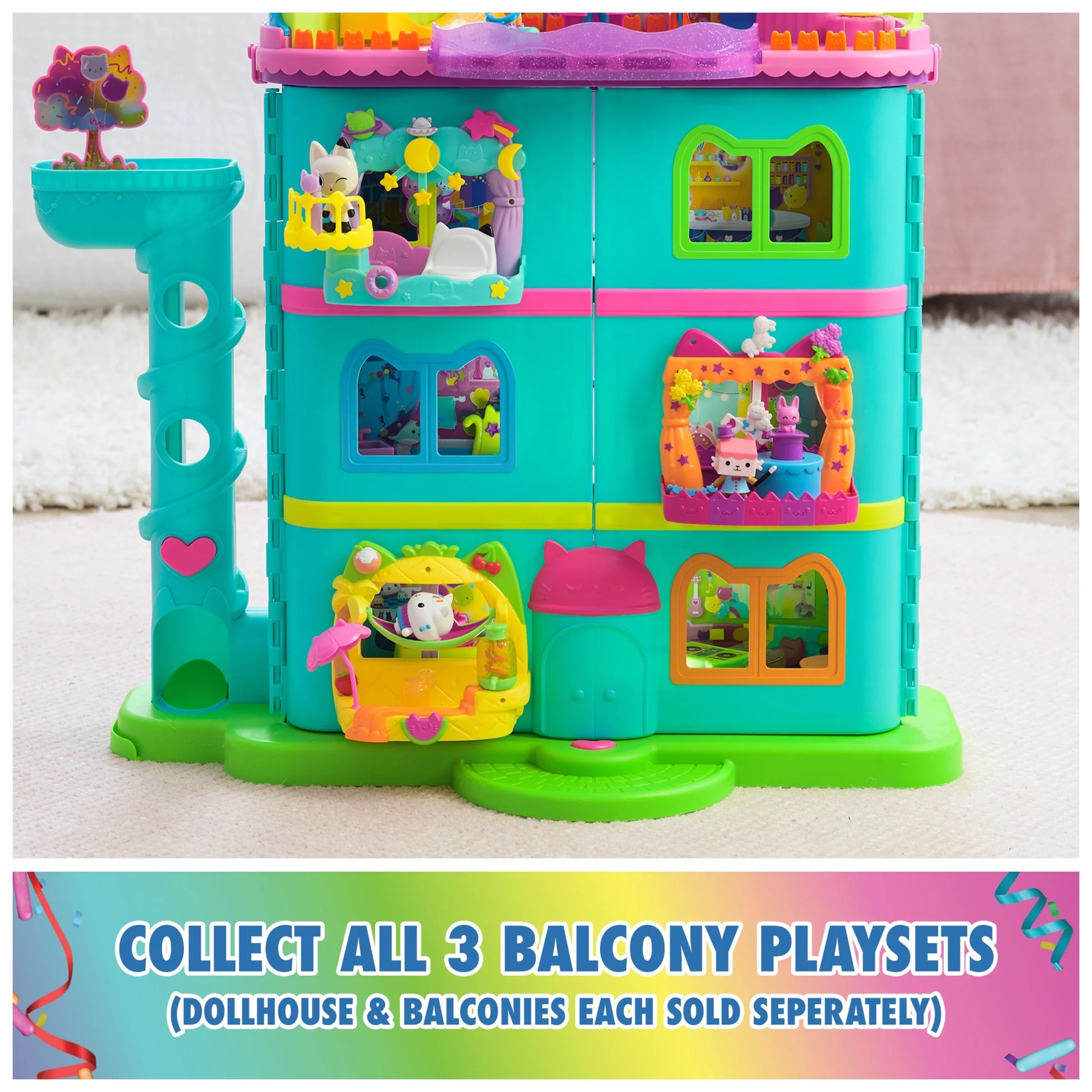 Gabby’S Dollhouse, Baby Box Talent Show Balcony Playset with Toy Figures & Accessories