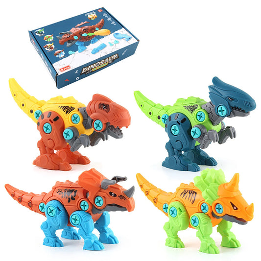 Take Apart Dinosaur Toys for Boys Building Play Kit with Screwdrivers DIY Construction Engineering Set and Learning for Kids 4 Dinosaurs Easter Christmas Birthday Gifts