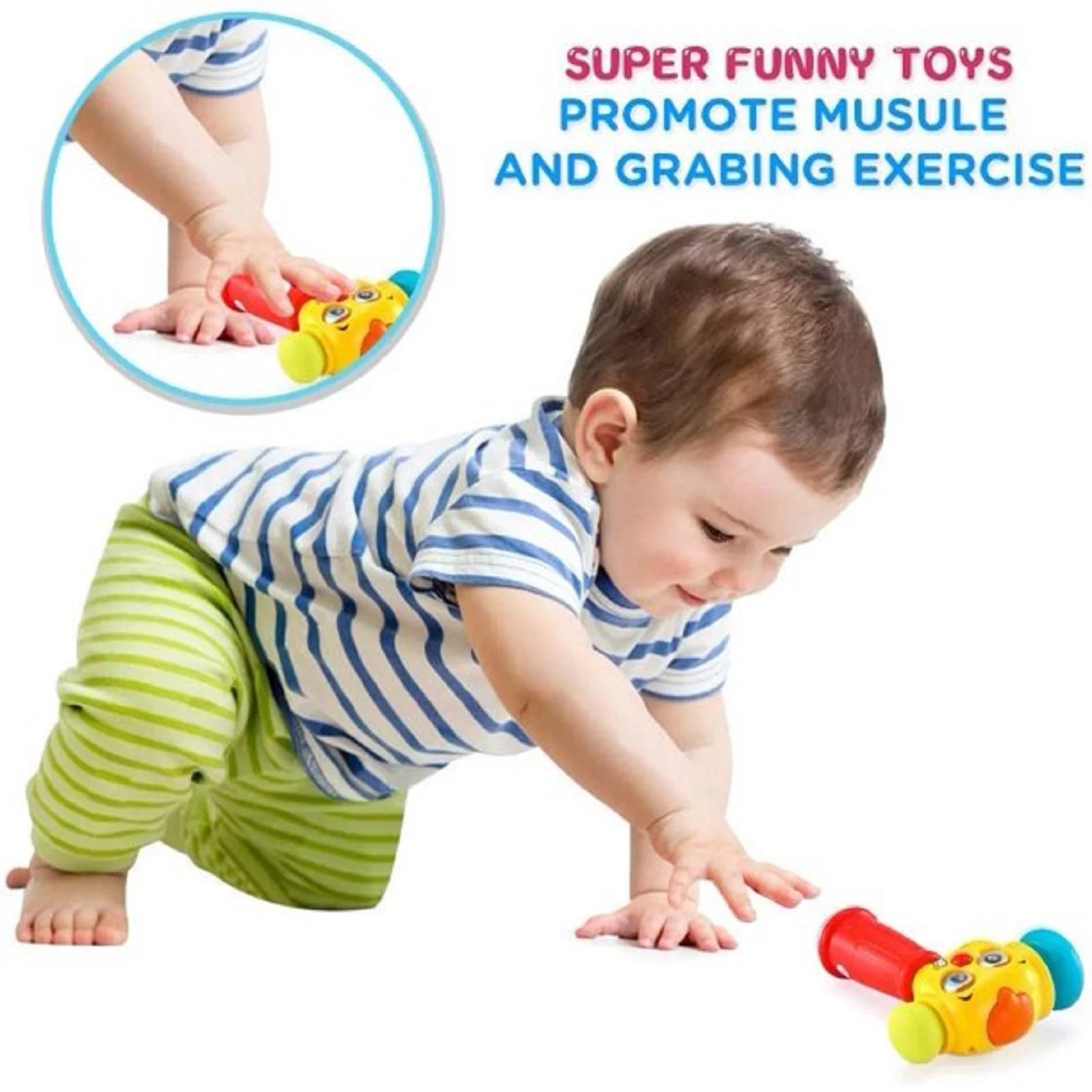 Portable Unisex 1-3 Years Toy Musical Instrument, ABS, 1.97 X 1.97 X 3.15 Inches