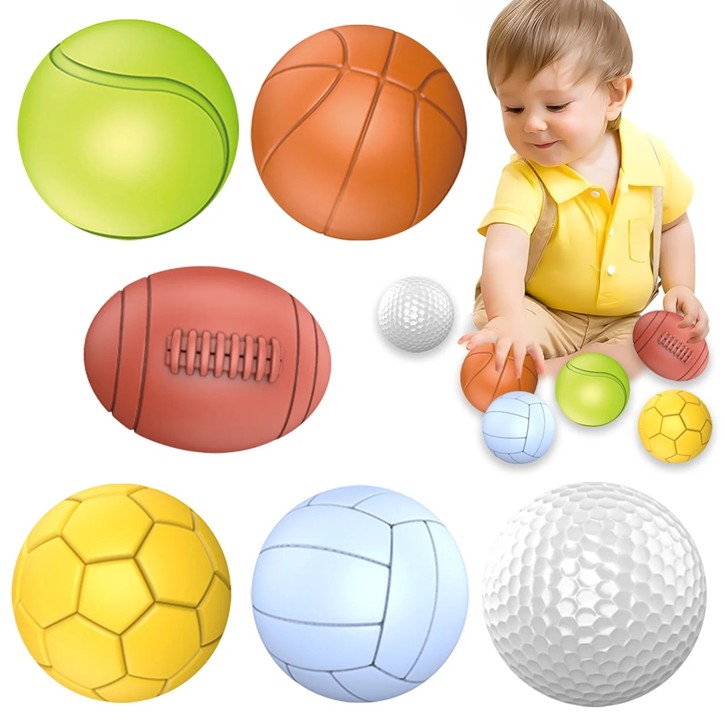 Montessori Learning Toys, Textured Multi Ball Set, Baby Toys 0 6 12 Months, Sensory Ball Infant Toys