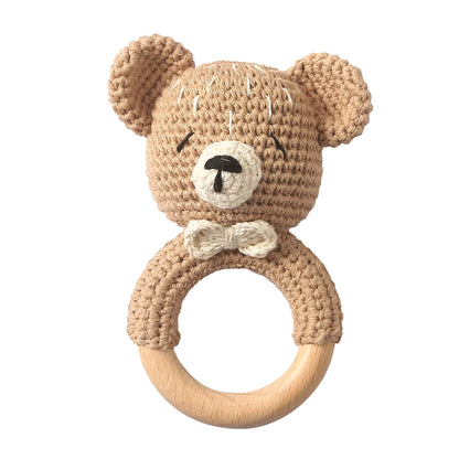 1Pc Baby Animal Crochet Rattle 0 12 Months Baby Toys Mother Kids Infant Teether Gym Hanging Mobile Pandants Montessori Baby Toys