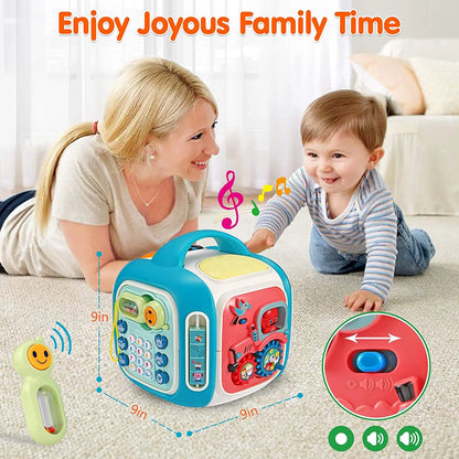 Baby Toys 12-18 Months Baby Activity Cube Infant Toys Gifts for 1 2 3 Year Old Boys Girls Kids Toddlers Learning Educational Toys All in One Baby Musical Toys for Toddlers 1-3 Birthday Gifts